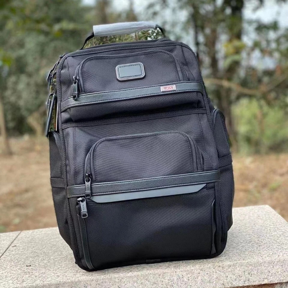 TUMI ALPHA 3 Brief Pack Backpack Black Nylon Business Travel Sports Bag 2603578D