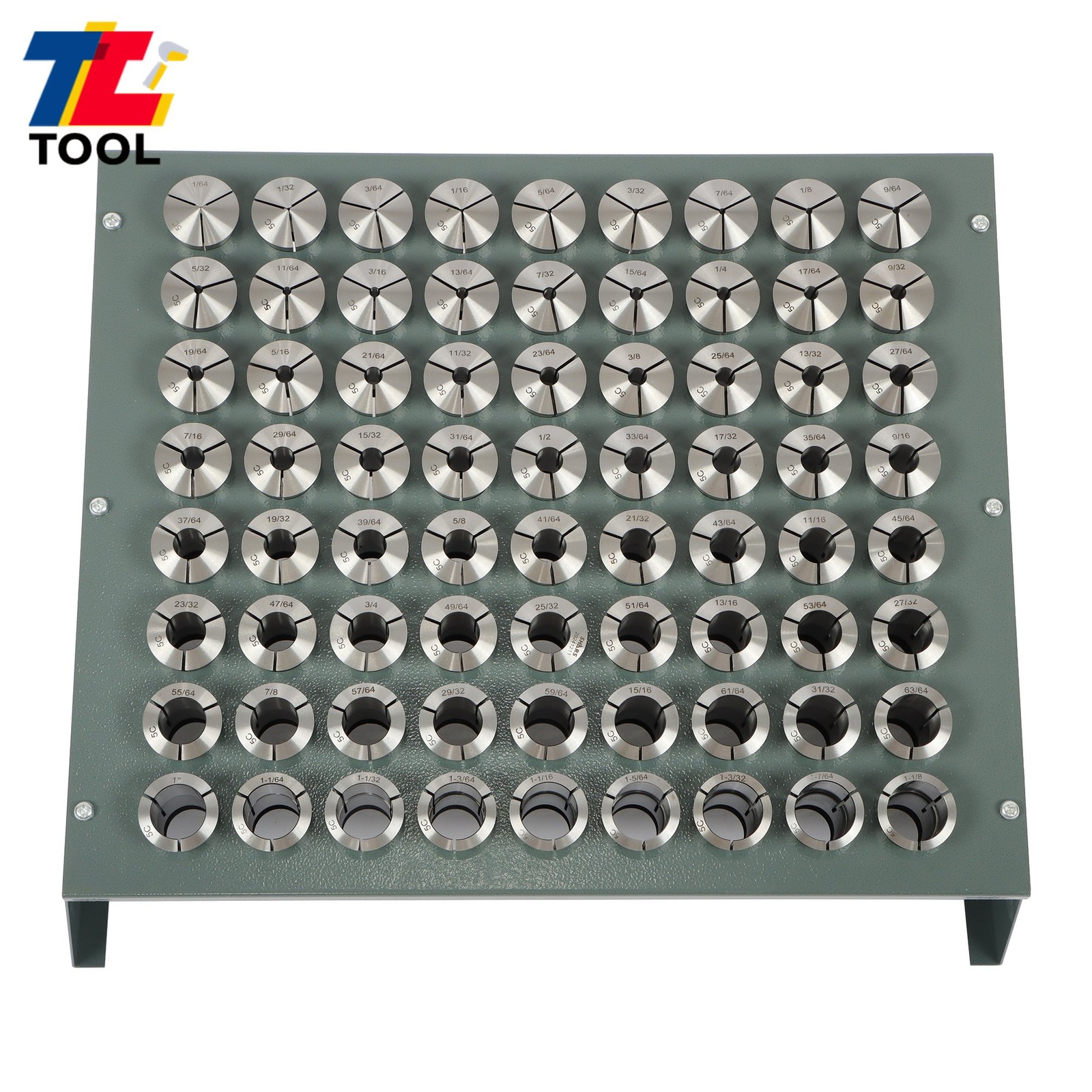 High Precision 5C Collet Set 72pc 64th Increments 0.0005\
