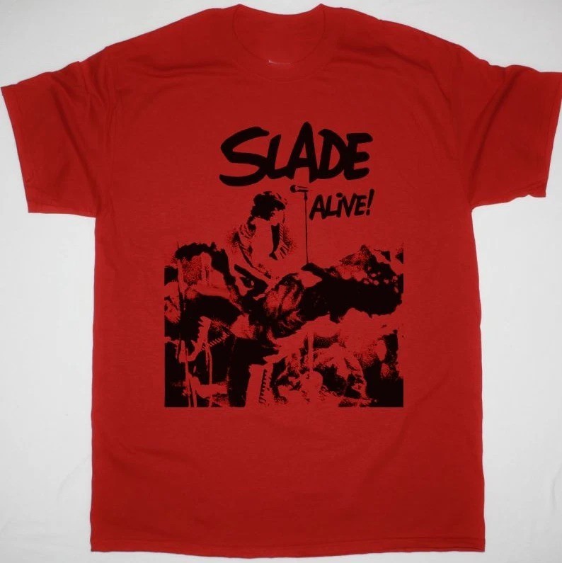SLADE Band ALIVE Unisex Red T-Shirt Cotton S-5XL BL1975
