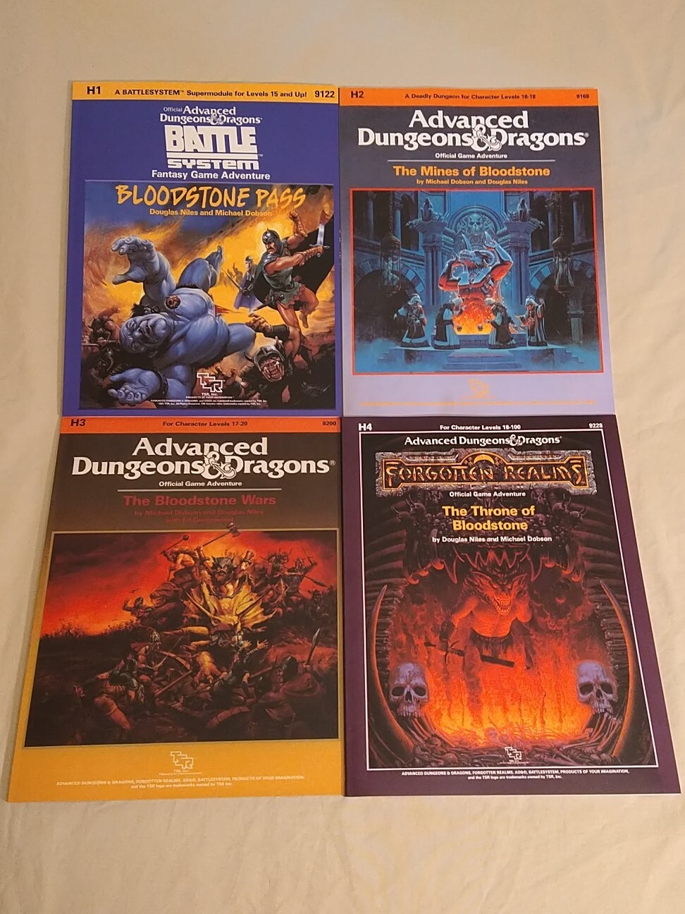 Dungeons and Dragons Lot Reprint of H Series H1, H2, H3, H4 Bloodstone Series