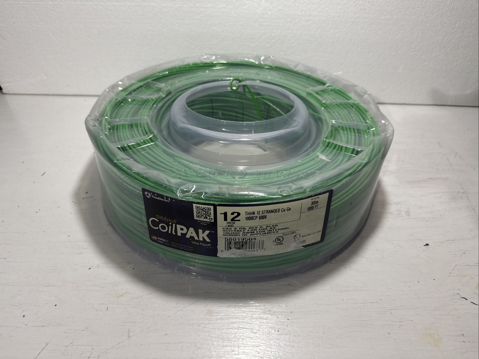 1000 ft. 12 AWG Green Stranded CU CoilPAK SIMPull THHN Copper Wire 1000 ft. 12 AWG Green Stranded CU CoilPAK SIMPull THHN Copper Wire