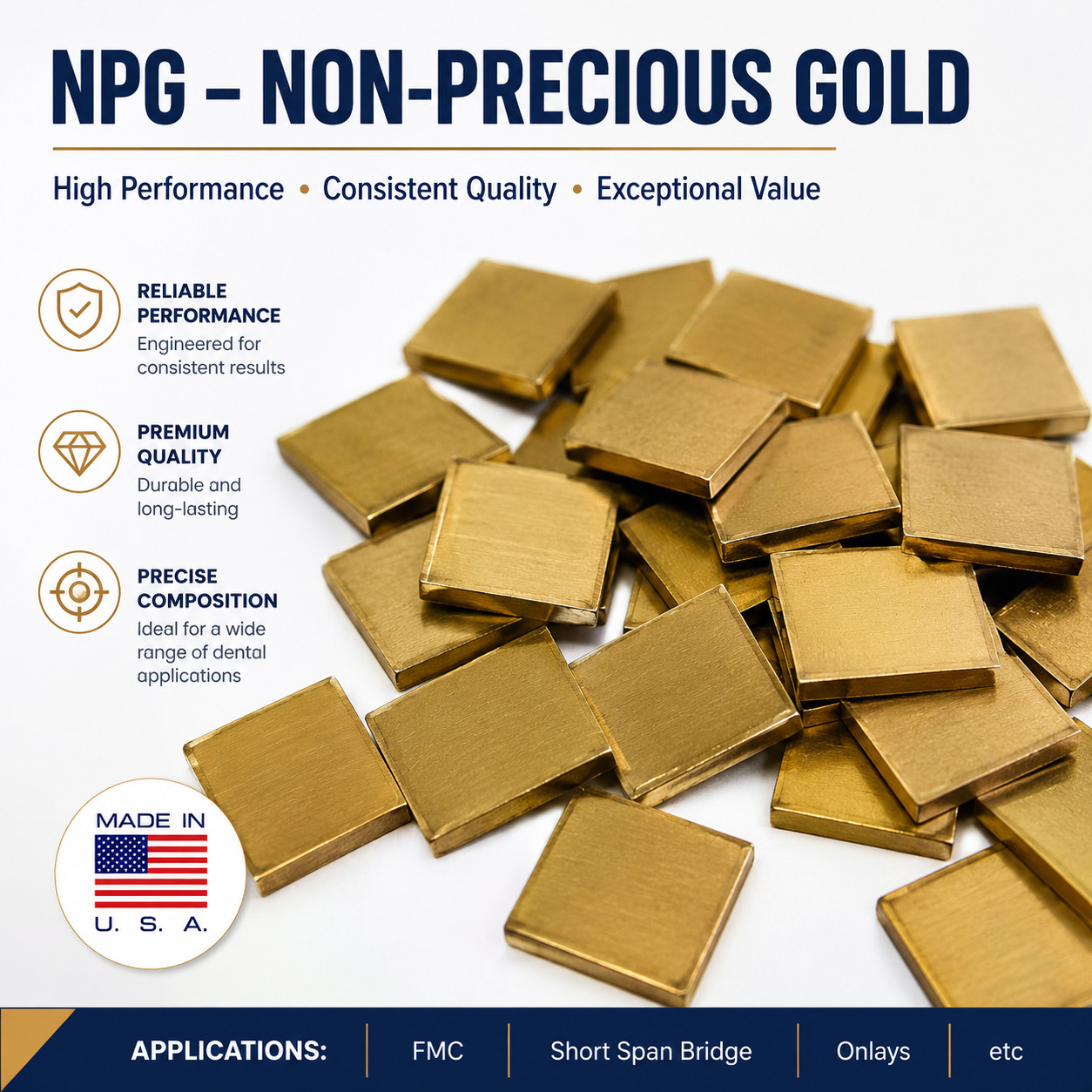 NPG for Yellow Gold Alternative - Dental Grade Made in USA 1 oz - 2 oz - 5 oz