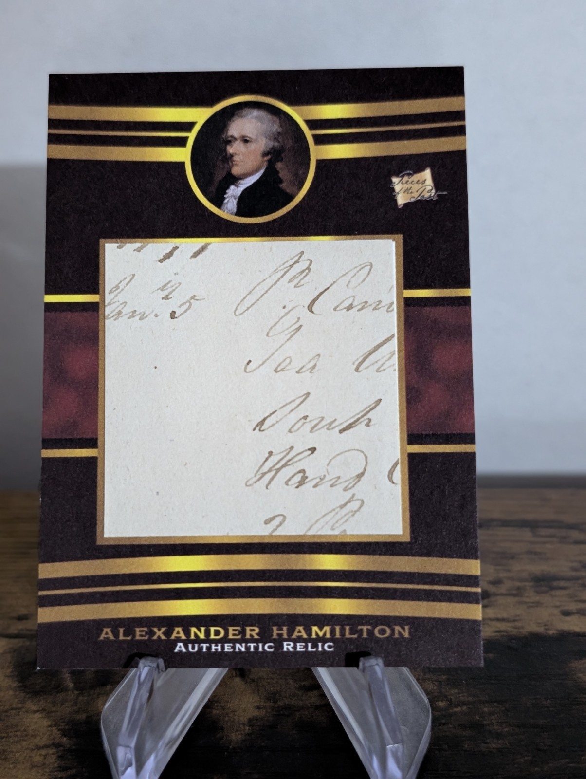 2022 Pieces of the Past Alexander Hamilton Jumbo Relic Handwriting #SR-4 2022 Pieces of the Past Alexander Hamilton Jumbo Relic Handwriting #SR-4