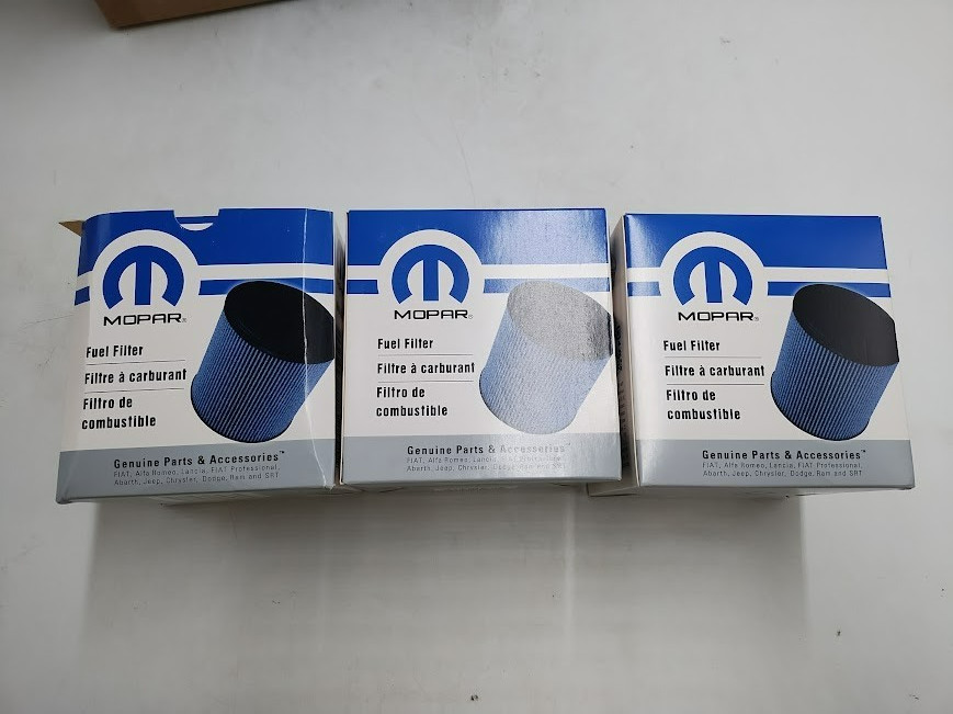 LOT OF 3 Mopar OEM Fuel Water Separator 68436631AA-001 Filter Kit LOT OF 3 Mopar OEM Fuel Water Separator 68436631AA-001 Filter Kit