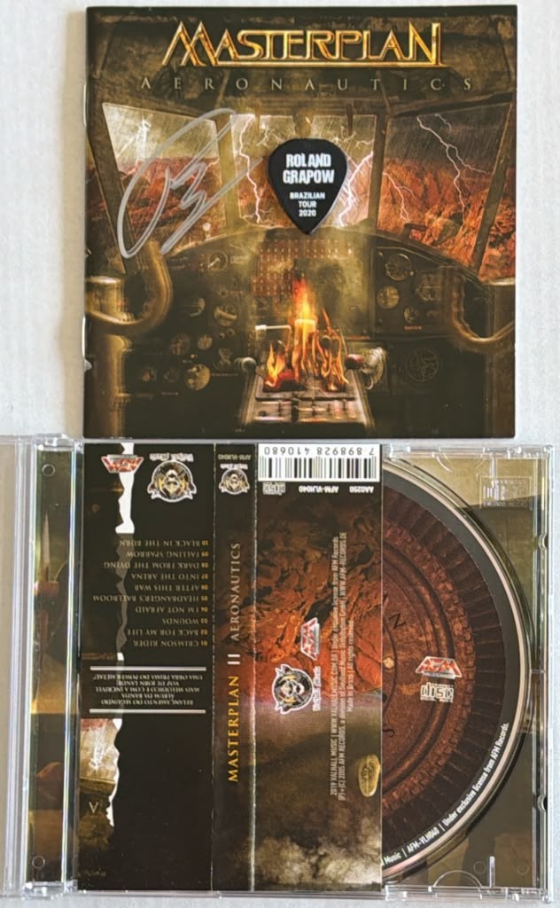 Masterplan – Aeronautics CD Signed by Roland Grapow + Guitar PIC