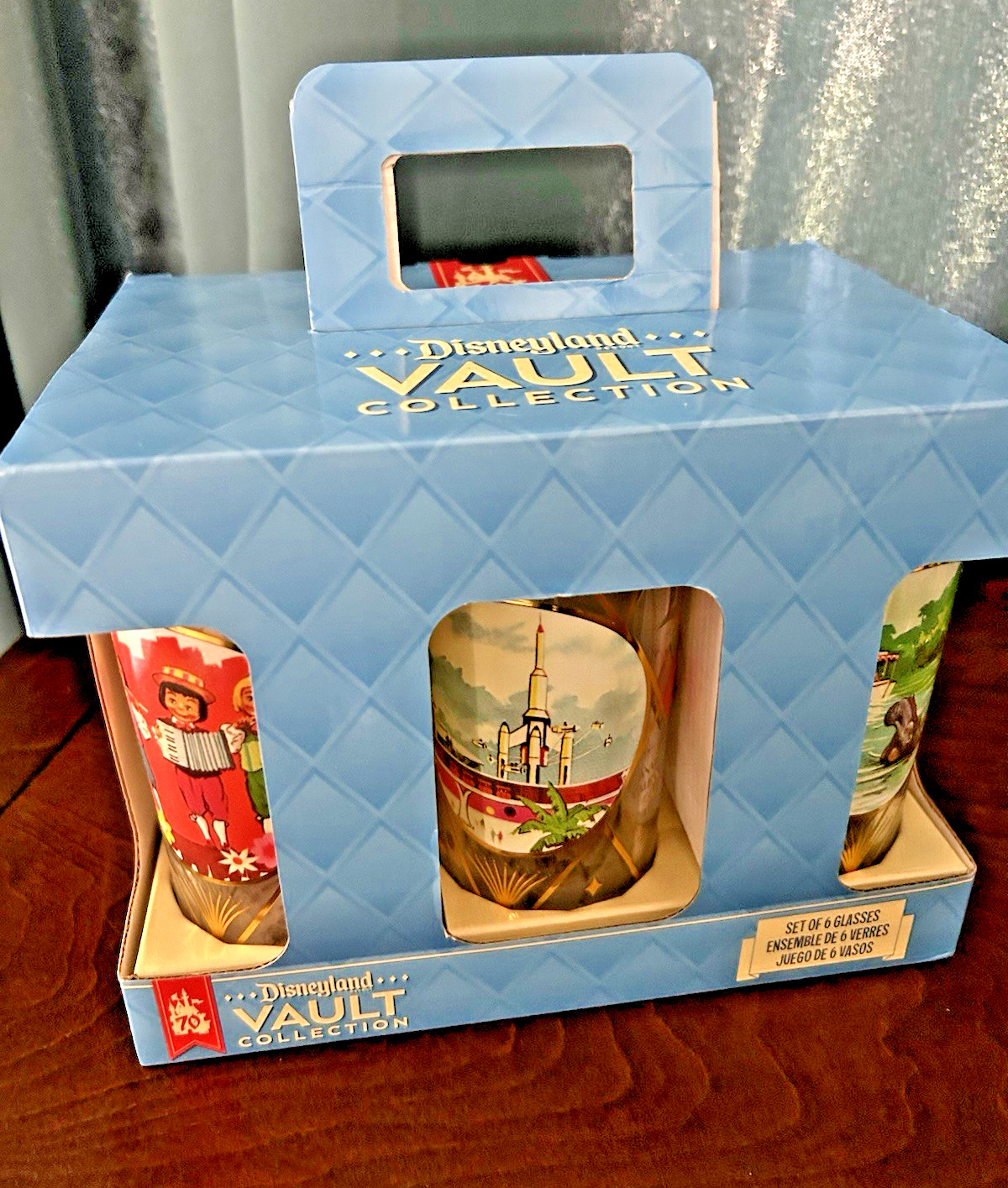Disneyland Resort Glass Set of 6 Vault Collection 70th Anniversary 2025 NOS MIB Disneyland Resort Glass Set of 6 Vault Collection 70th Anniversary 2025 NOS MIB