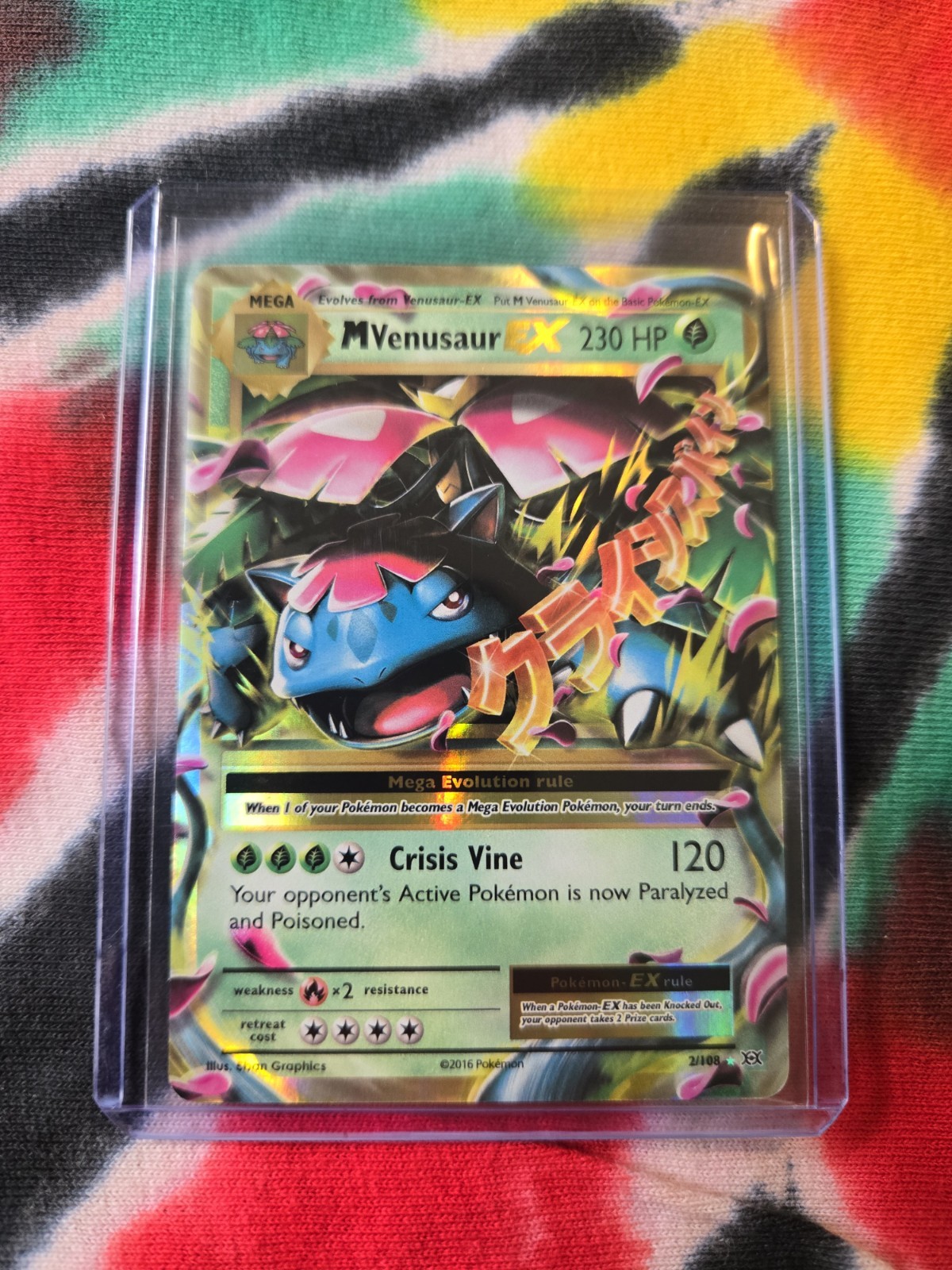 Pokémon TCG Evolutions Ultra Rare Holo Mega M Venusaur EX 2/108 Pokémon TCG Evolutions Ultra Rare Holo Mega M Venusaur EX 2/108