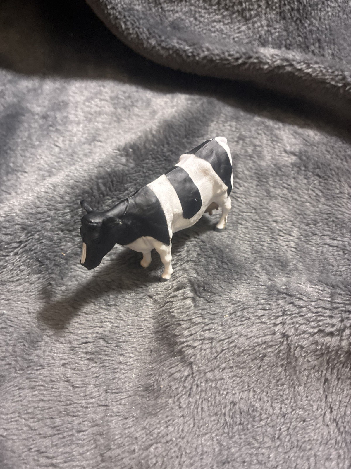 Britains Cow Figure Black White Farm Animal 1984 Vintage