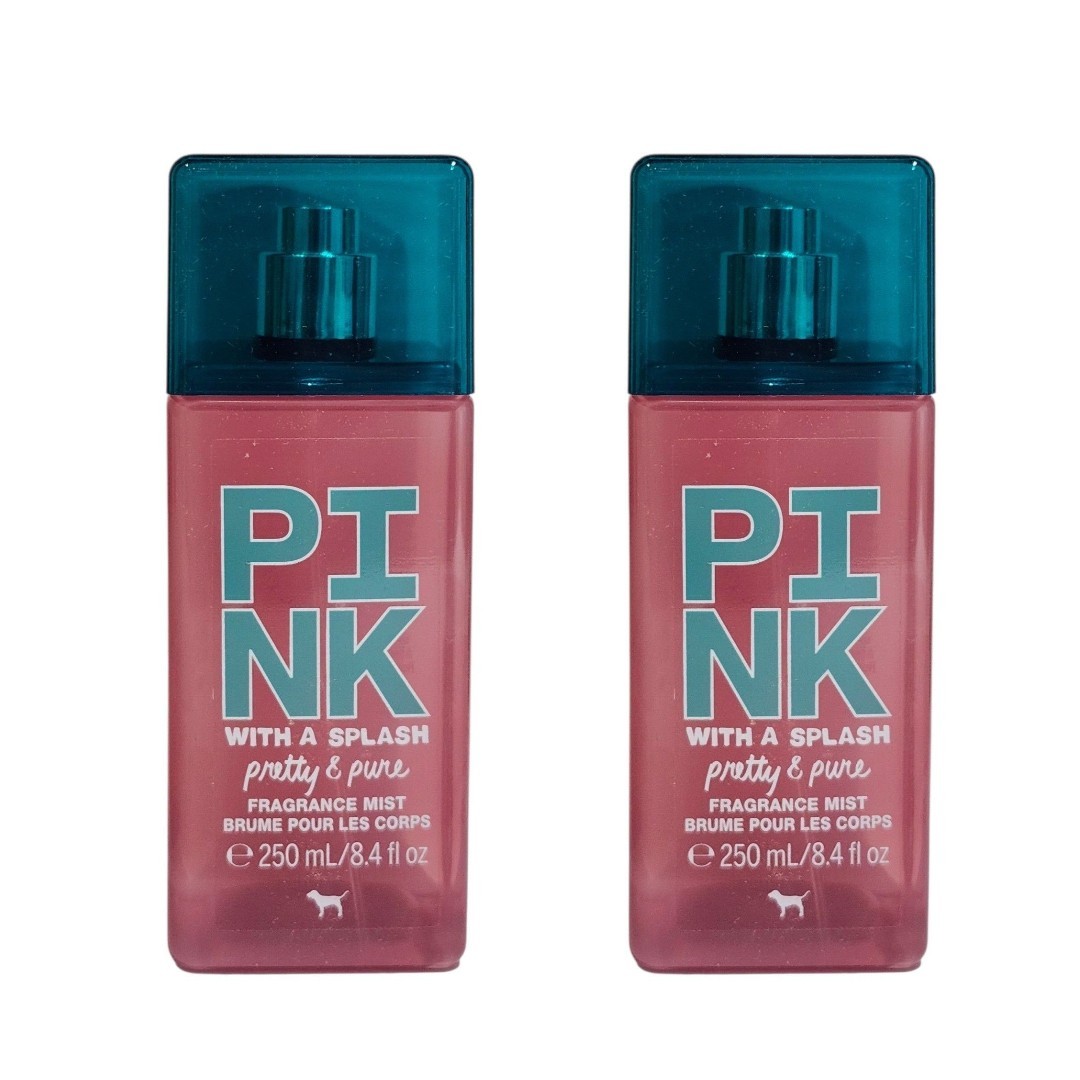 2 BRAND NEW PINK VICTORIA\'S SECRET PRETTY & PURE BODY MIST 8.4 FL OZ