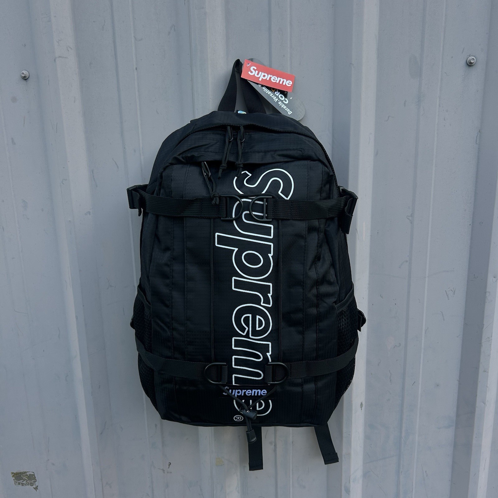 Black supreme backpack