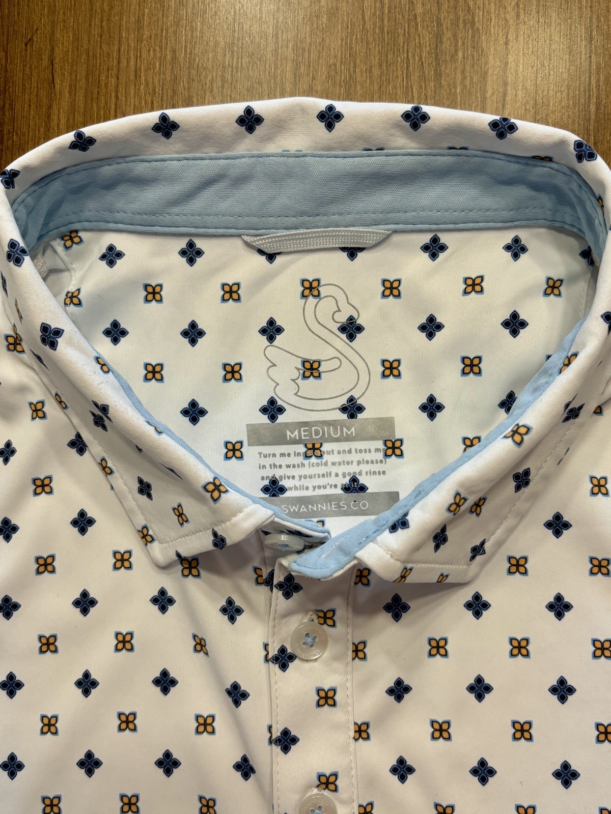 Swannies Golf Polo Ballard Medallion Print Mens M