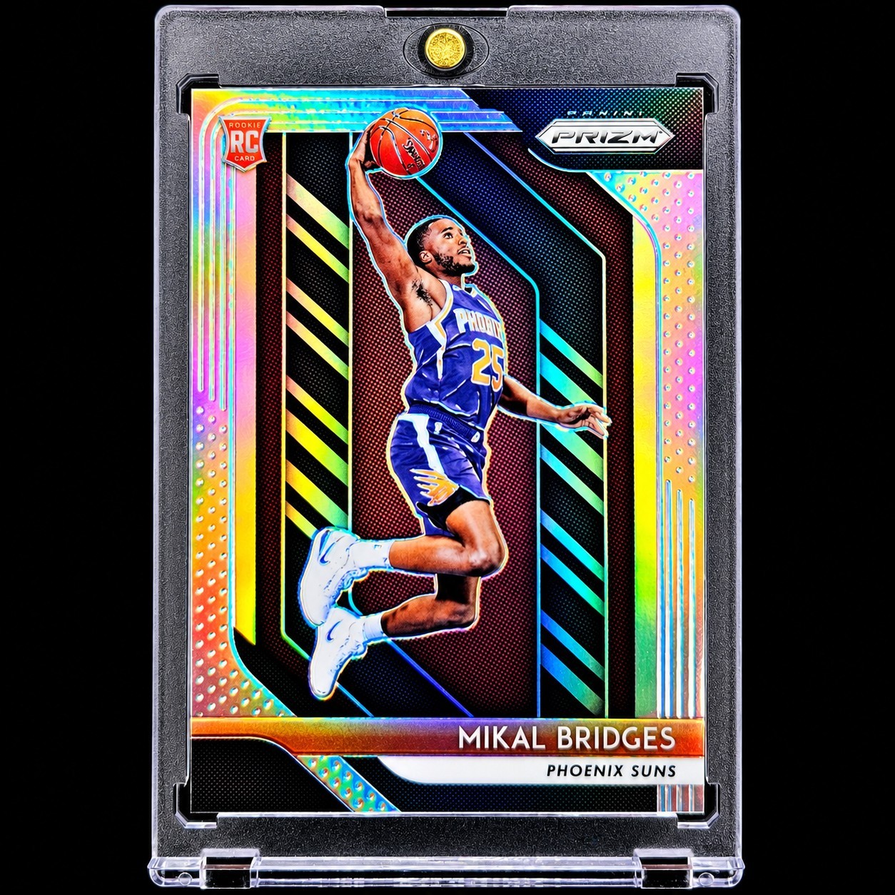 2018-19 Panini Prizm Mikal Bridges RC 289 Silver Prizm Holo Parallel Rookie Suns