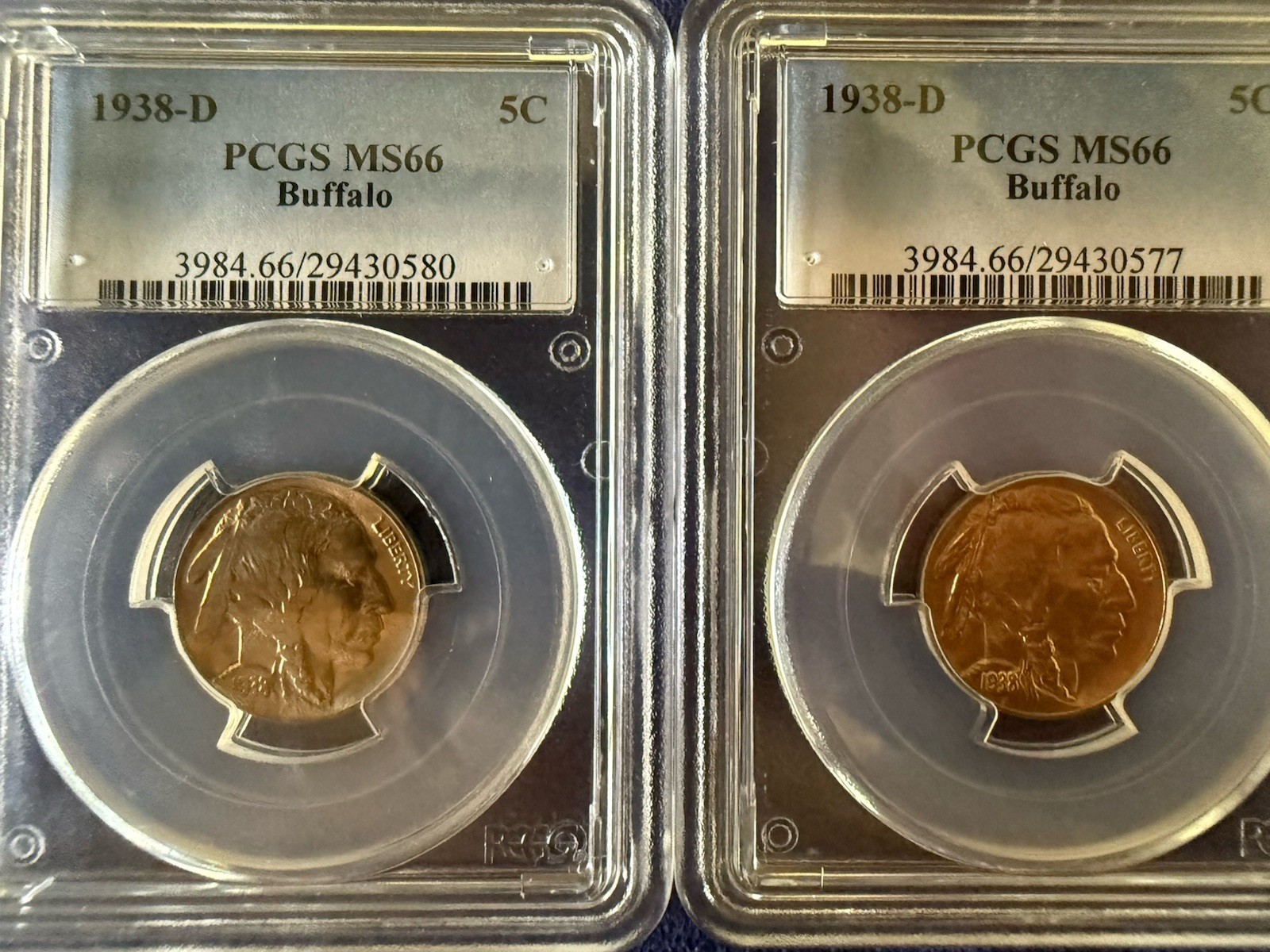 1938-D Toned MS 66 Buffalo Nickel Set Of Two Brothers🇺🇸🇺🇸🇺🇸🇺🇸⚡️⚡️⚡️ 1938-D Toned MS 66 Buffalo Nickel Set Of Two Brothers🇺🇸🇺🇸🇺🇸🇺🇸⚡️⚡️⚡️