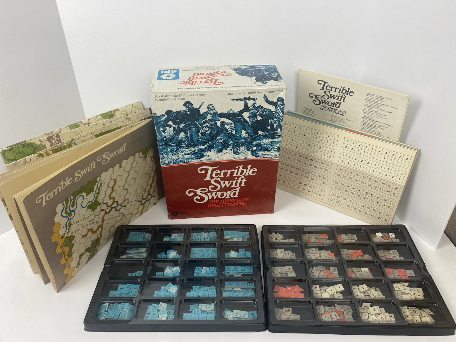 SPI 1976 Tray - TERRIBLE SWIFT SWORD - Three Days of Gettysburg Game