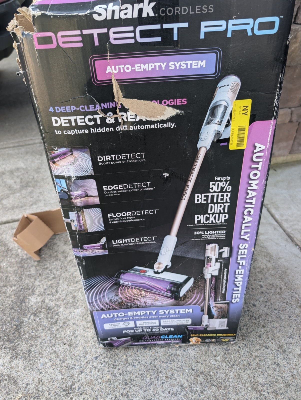 Shark R-IW3511 DirtDetect Pro Cordless Stick Vacuum, White/Brass - Certified