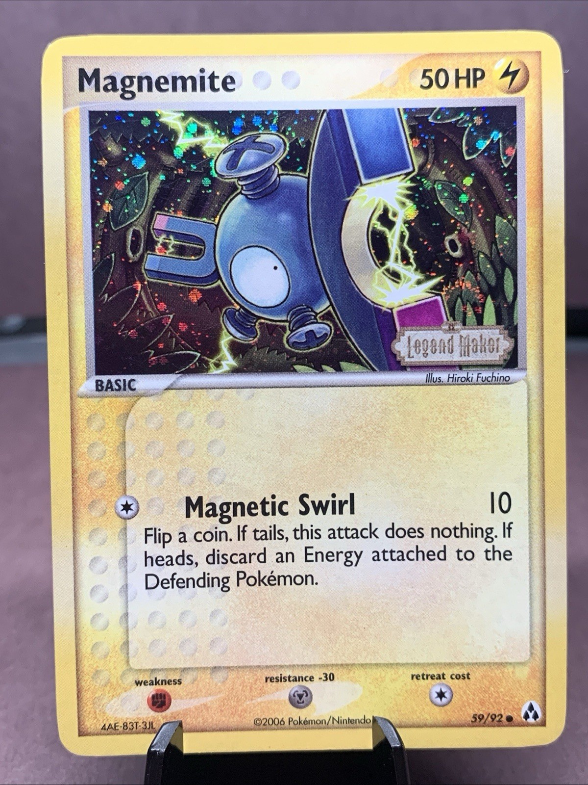 Pokemon TCG Magnemite 59/92 ex Legend Maker Reverse Holo Stamped LP Pokemon TCG Magnemite 59/92 ex Legend Maker Reverse Holo Stamped LP
