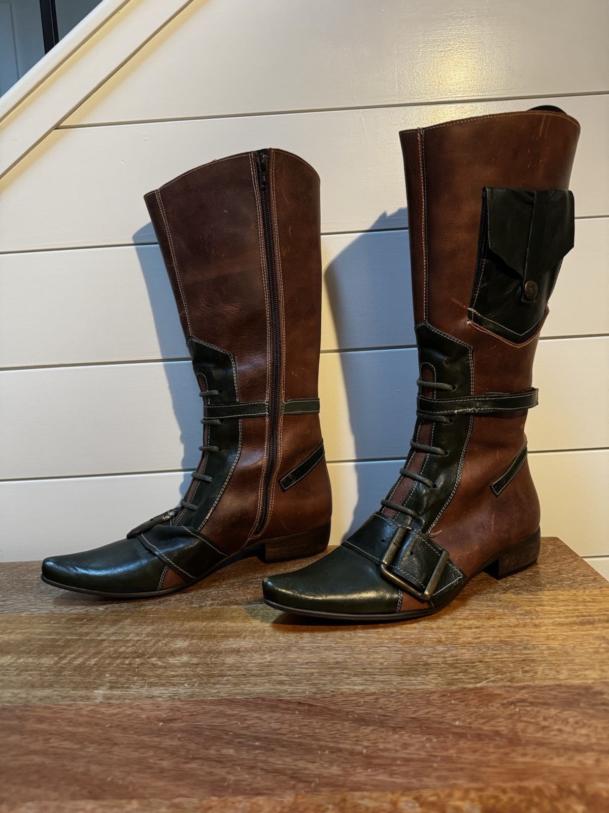 Vintage 90s DESTROY Knee High Boots - Made in Spain EU38/US 7.5 Vintage 90s DESTROY Knee High Boots - Made in Spain EU38/US 7.5