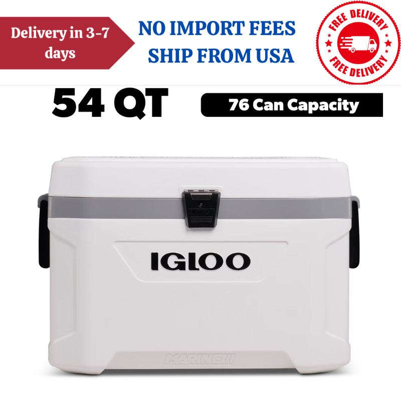 Igloo 54 QT Marine Ultra Ice Chest Cooler, White Igloo 54 QT Marine Ultra Ice Chest Cooler, White