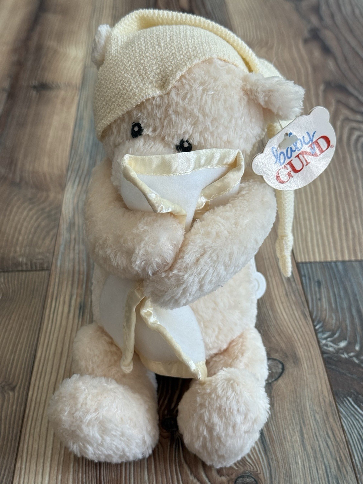 New Baby Gund Nighty Night Beige Plush Musical 8.5”Bear Wind Up Blanket New Baby Gund Nighty Night Beige Plush Musical 8.5”Bear Wind Up Blanket