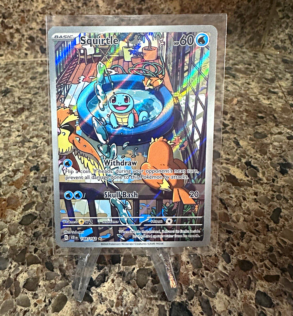 Pokemon Squirtle 148/142 Sv07 Stellar Crown Illustration Rare Holo English