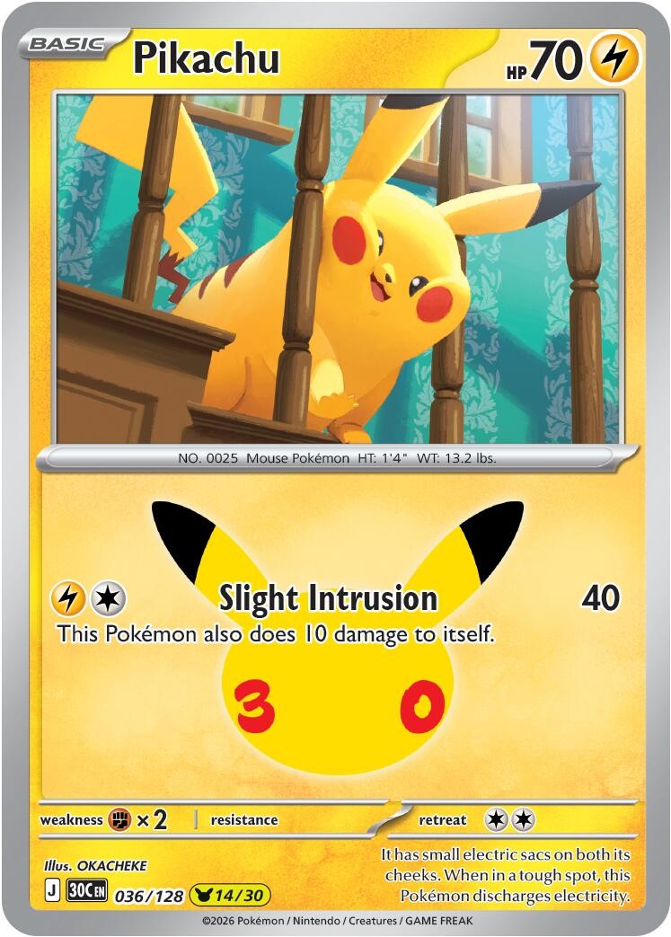 Pikachu Holofoil [30C - 036/128]