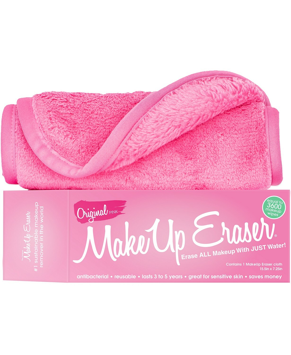 Original Pink Make Up Eraser - Full Size (15.5\ Original Pink Make Up Eraser - Full Size (15.5\