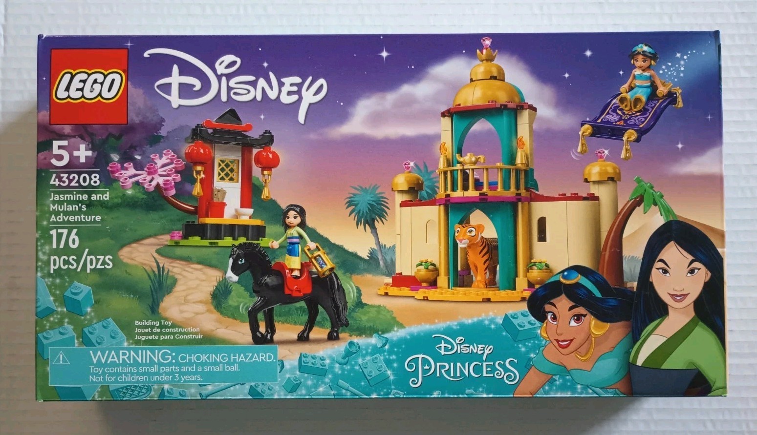 LEGO Disney Princess 43208 Jasmine and Mulan\'s Adventure Retired New Sealed Box LEGO Disney Princess 43208 Jasmine and Mulan\'s Adventure Retired New Sealed Box