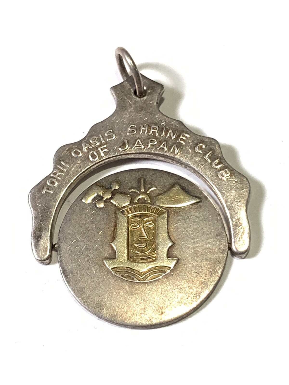 Vintage Sterling Silver Shriners Torii Oasis Shrine Club Of Japan Fob Pendant