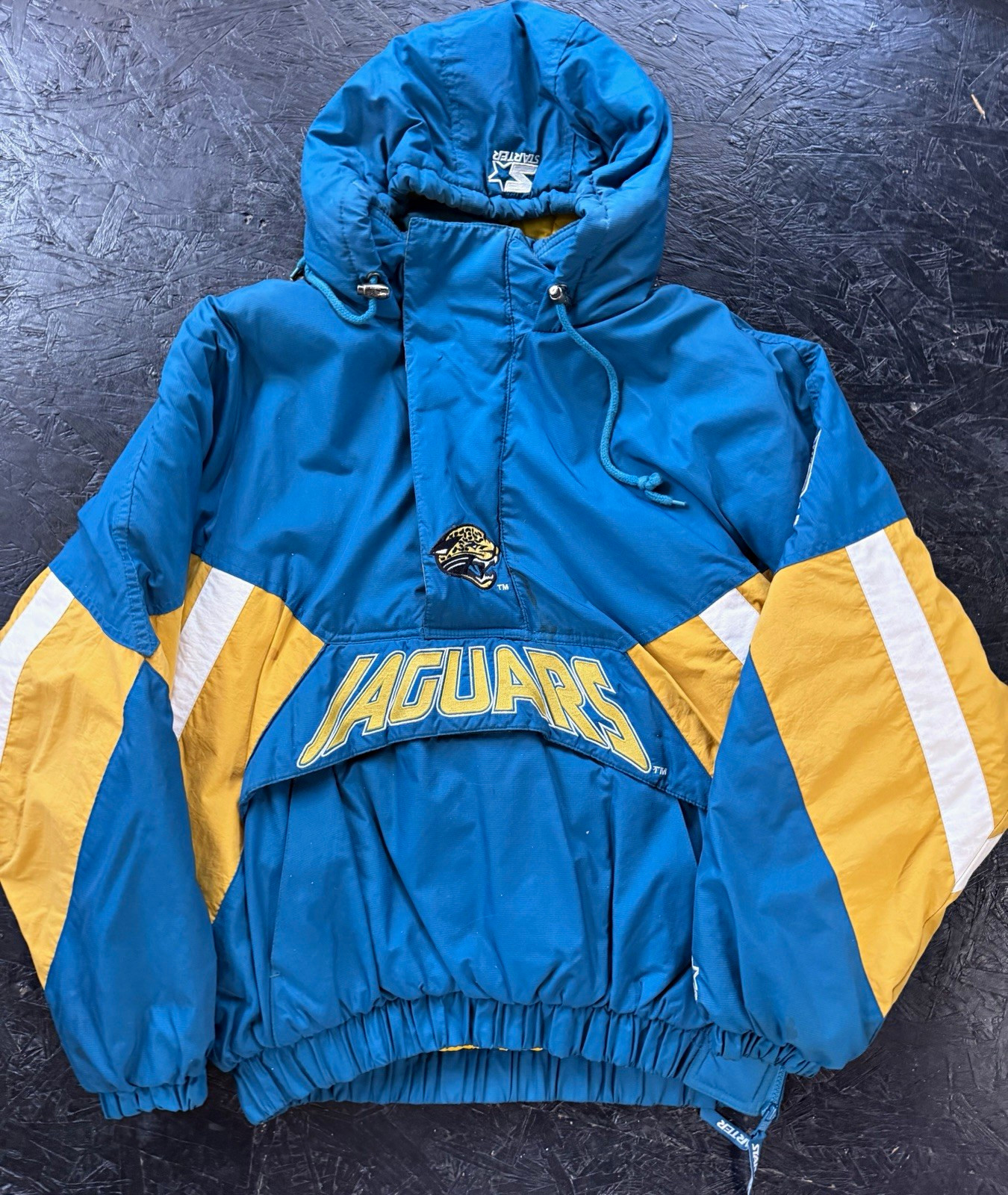Vintage Starter Jacksonville Jaguars NFL Jacket M Blue Gold White
