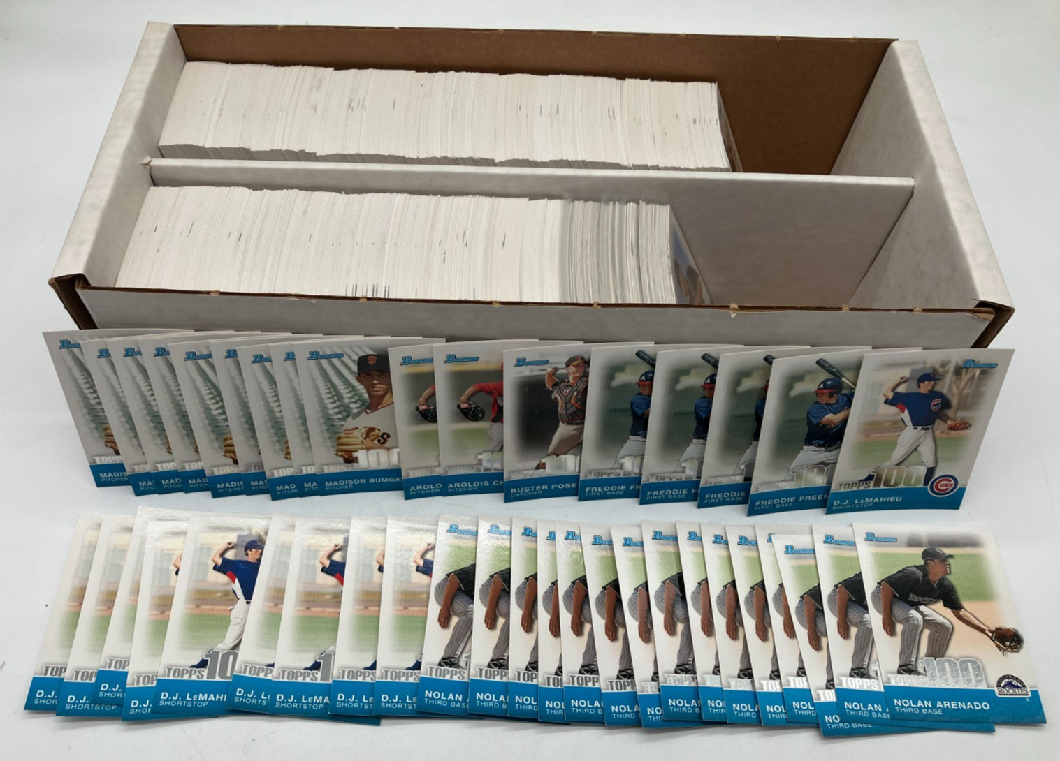 Lot of 1147 - 2010 Bowman Baseball Topps 100 Cards (NO Strasburg NO Freeman)
