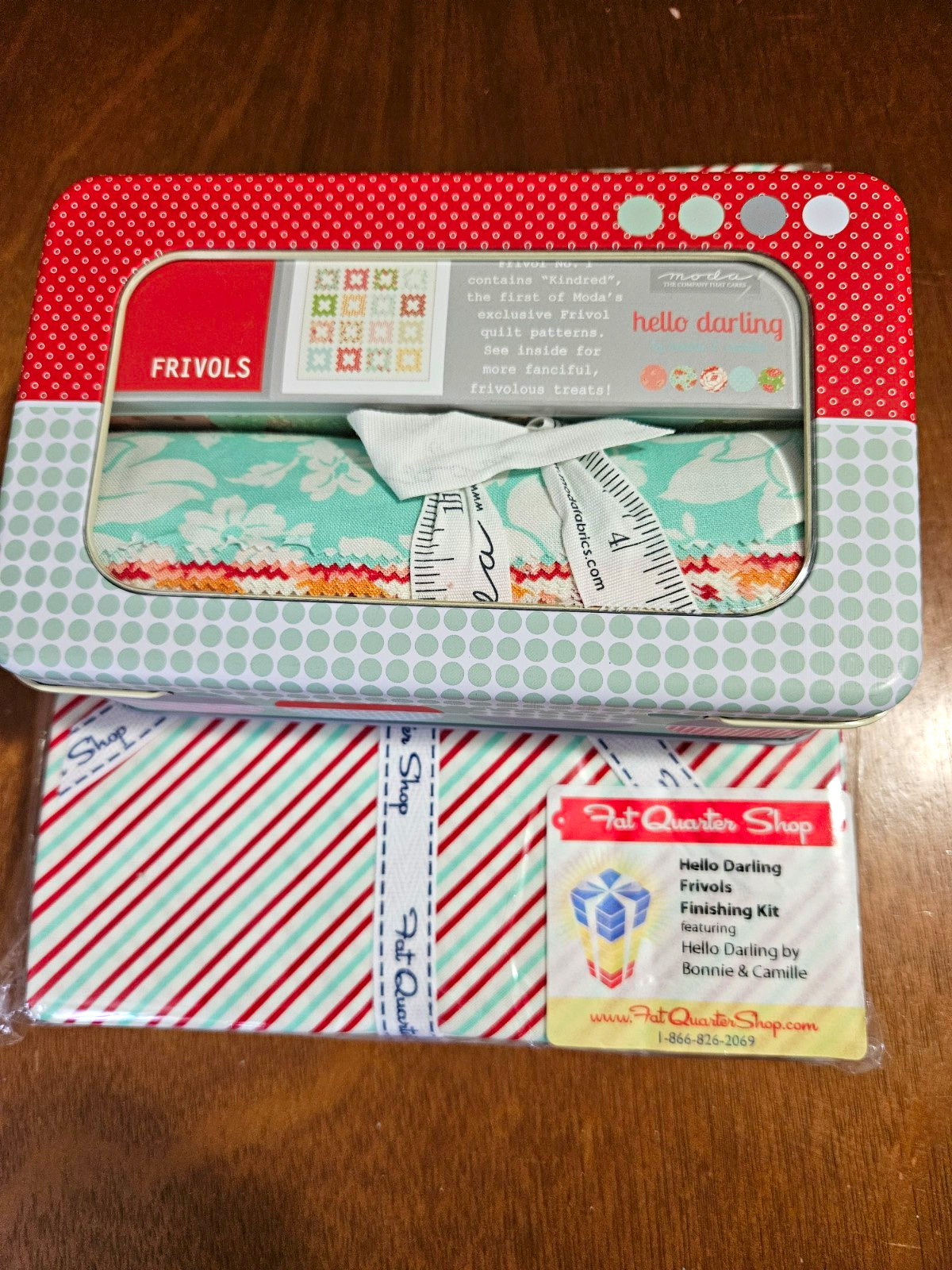 Moda Pre-Cut Frivol No. 1 Hello Darling By Bonnie & Cam Kindred Quilting Kit Tin Moda Pre-Cut Frivol No. 1 Hello Darling By Bonnie & Cam Kindred Quilting Kit Tin