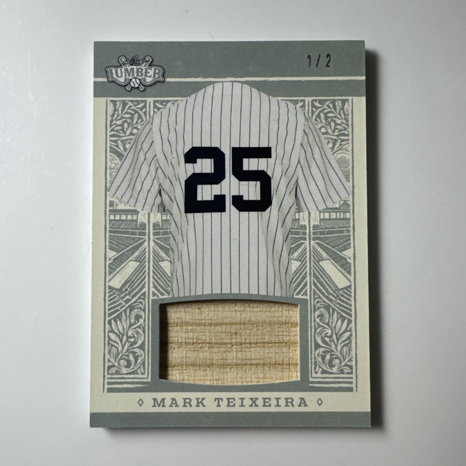 2025 Leaf Lumber Mark Teixeira Game Used Lumber GL-79 Game-Used Bat Silver /2 2025 Leaf Lumber Mark Teixeira Game Used Lumber GL-79 Game-Used Bat Silver /2