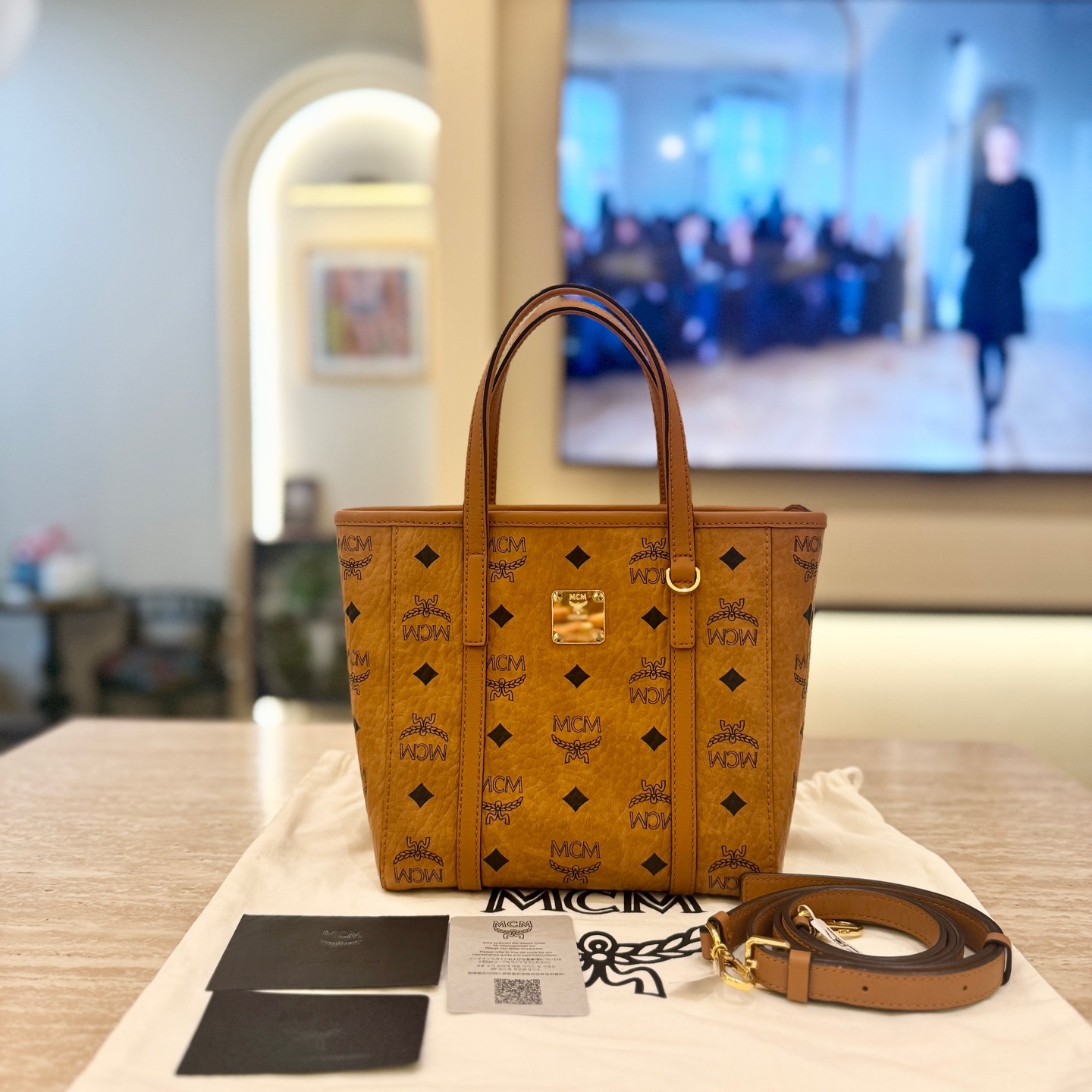 MCM Visetos Small Reversible Tote Bag MCM Visetos Small Reversible Tote Bag
