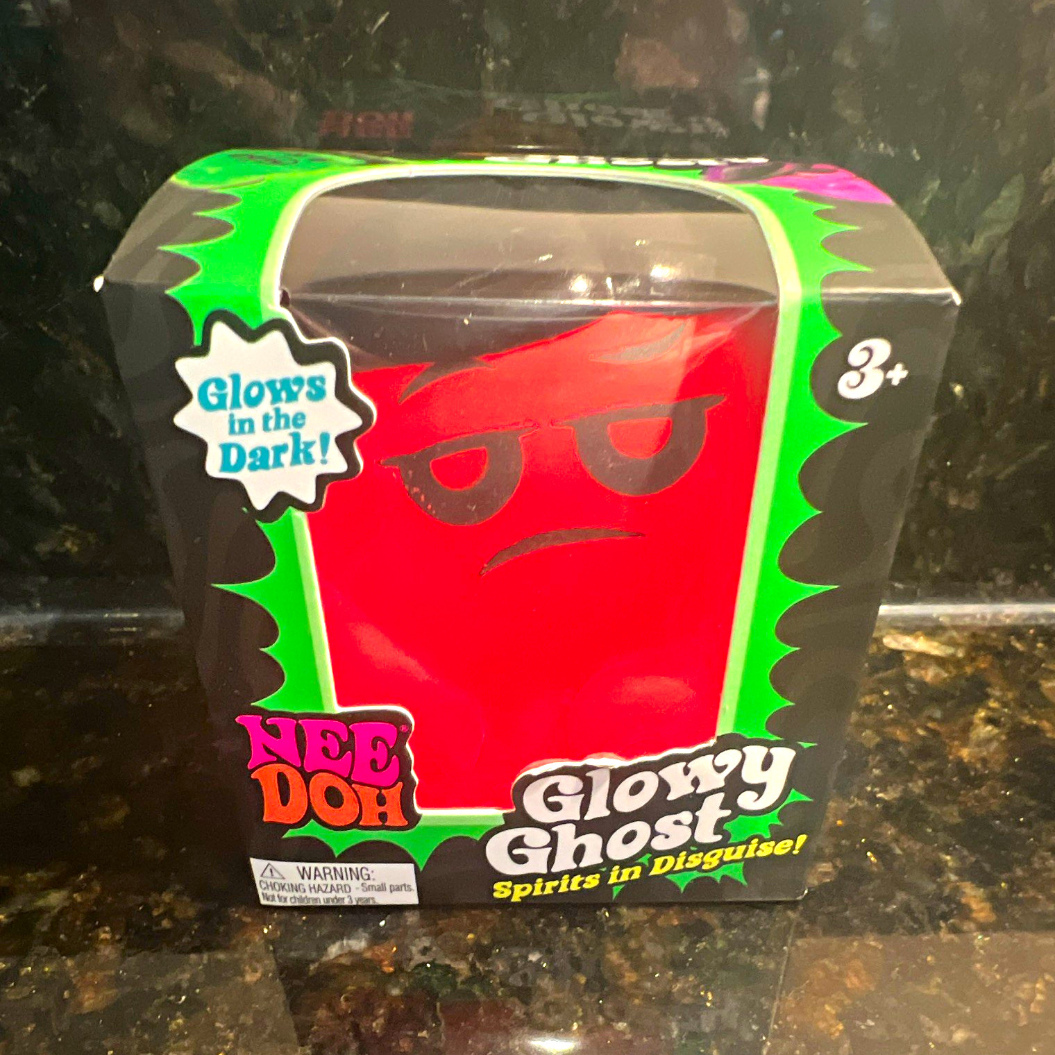 Nee Doh Glowy Ghost Glow in the Dark Tactile Squeeze Toy, Red, 3+ Nee Doh Glowy Ghost Glow in the Dark Tactile Squeeze Toy, Red, 3+