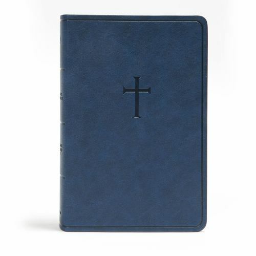 CSB Everyday Study Bible, Navy Cross LeatherTouch - CSB Bibles by Holman