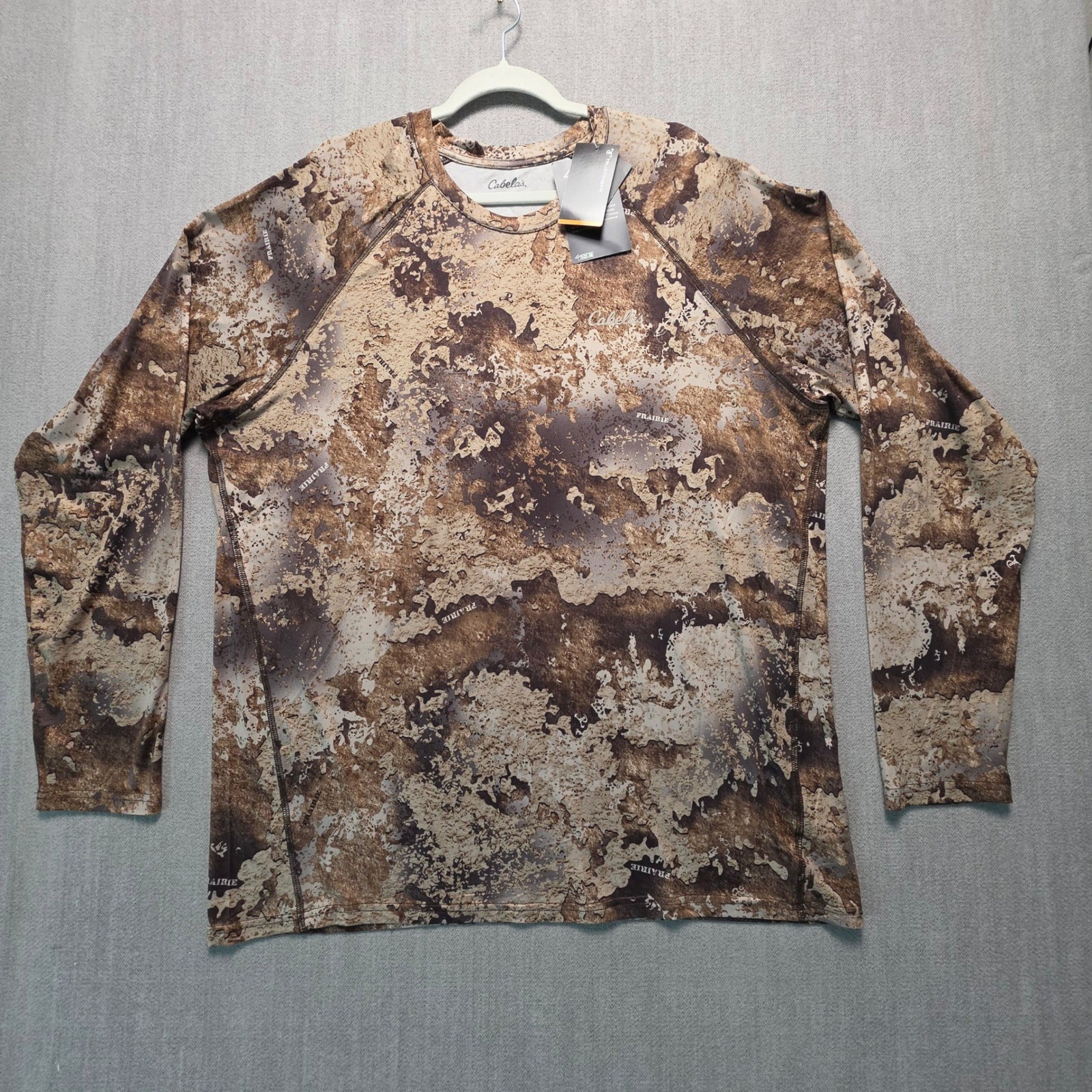 Cabela\'s TrueTimber Prairie Camo Shirt Mens XL Brown Long Sleeve Performance
