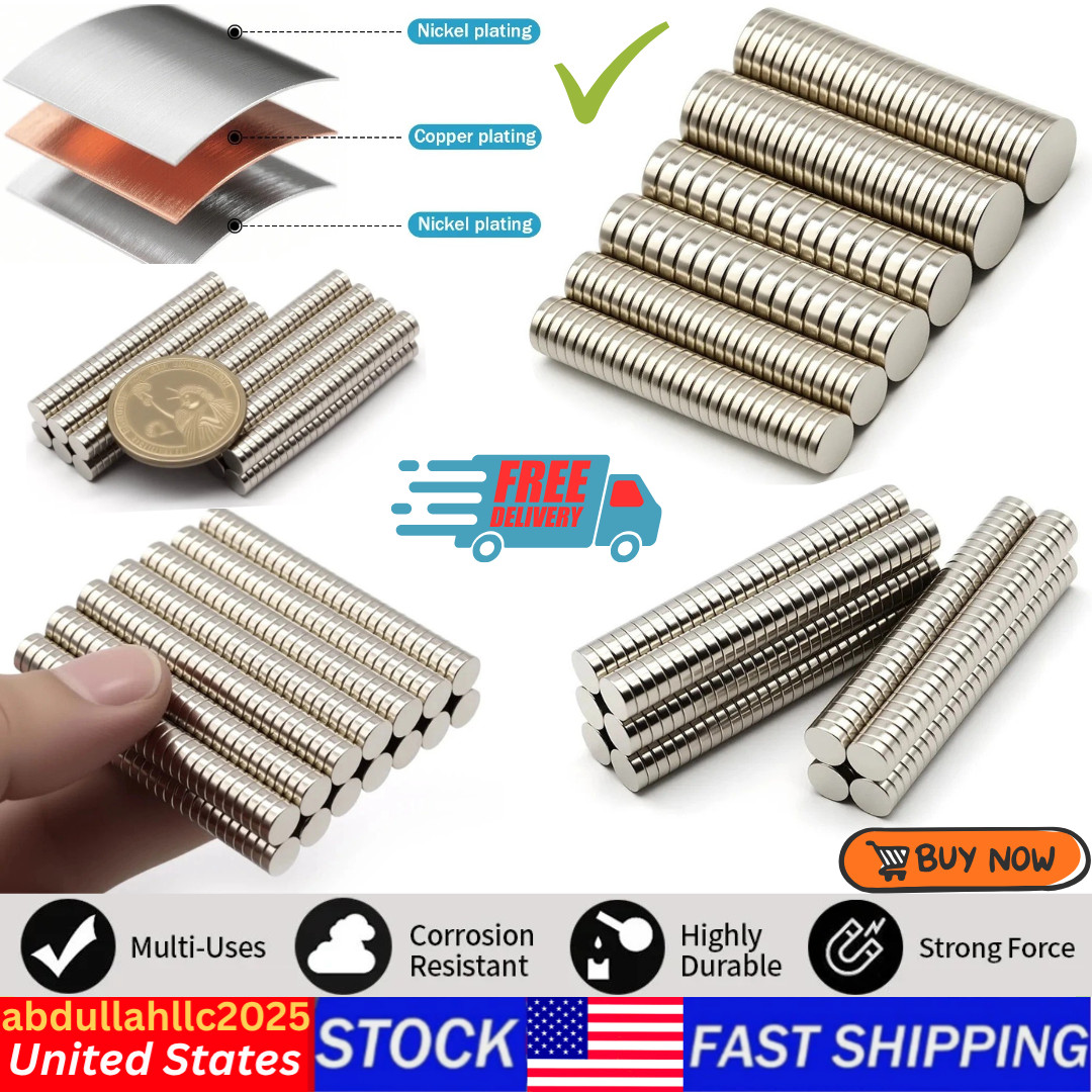 500 PCS Small Magnets Mini Tiny Round Micro Magnet Neodymium Disc Rare Earth