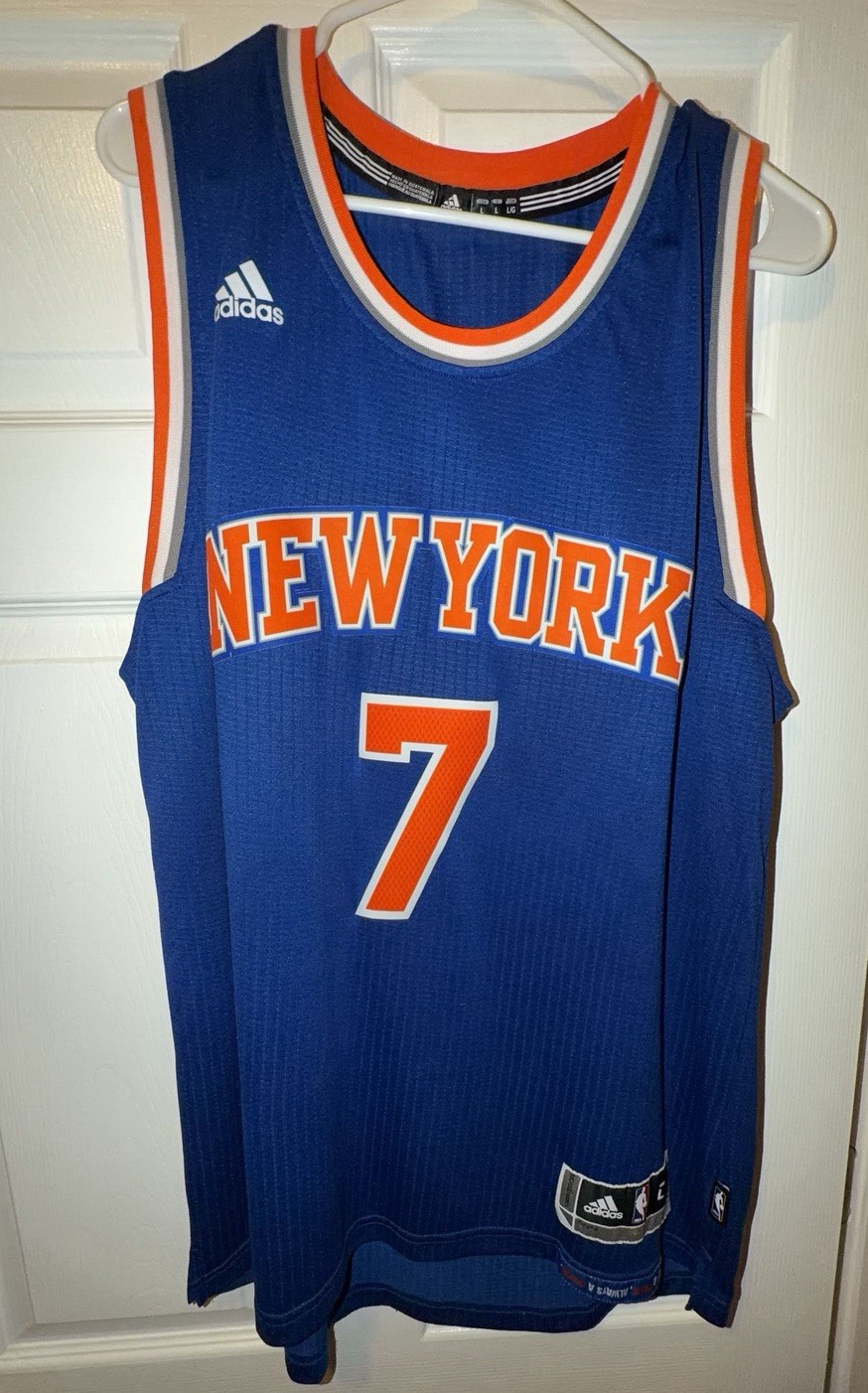 Carmelo Anthony New York Knicks Adidas Swingman Jersey Size L +2 Length Carmelo Anthony New York Knicks Adidas Swingman Jersey Size L +2 Length