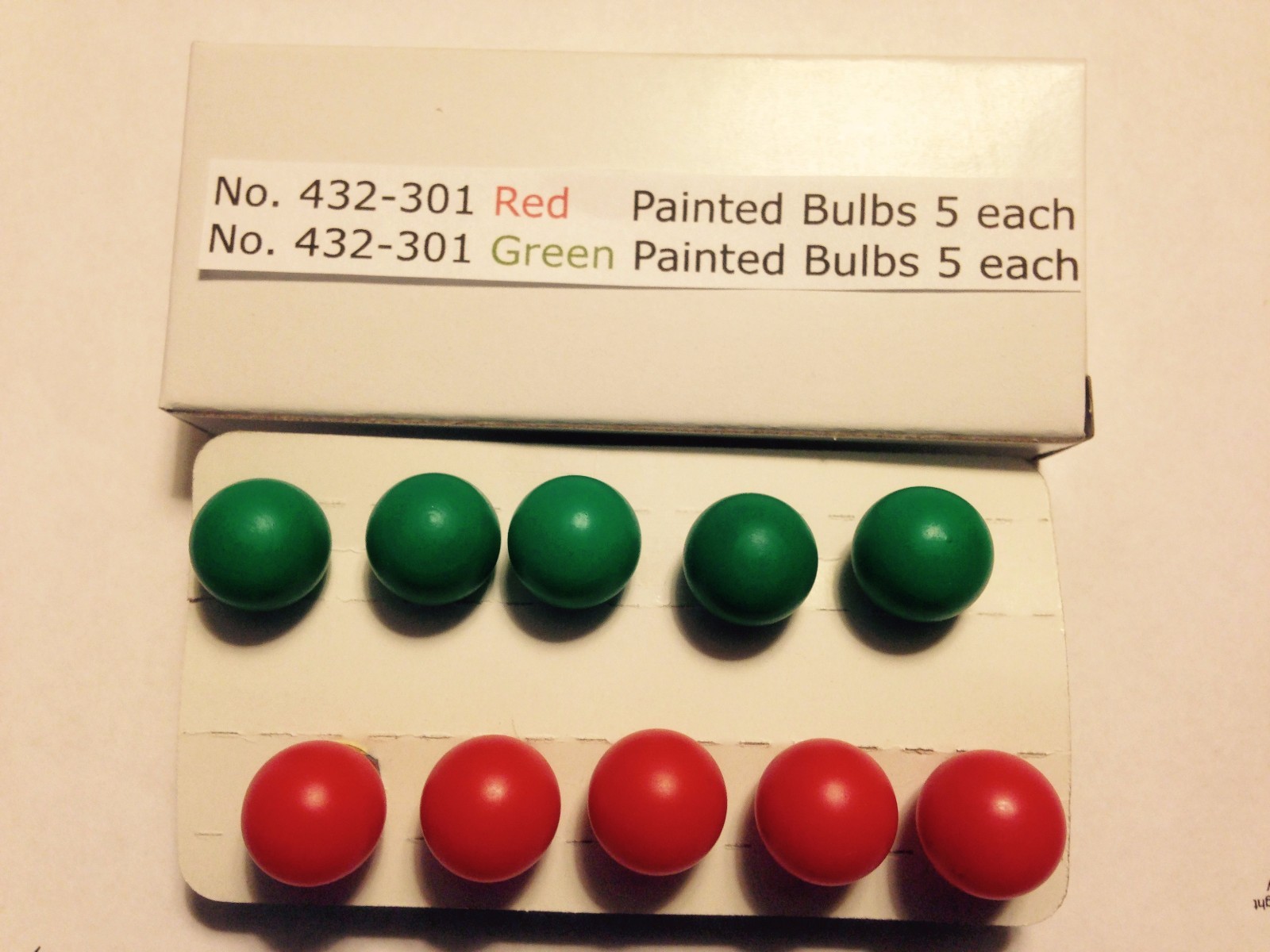 5 Red & 5 Green Bulbs for Lionel 022 Controller Ten total 