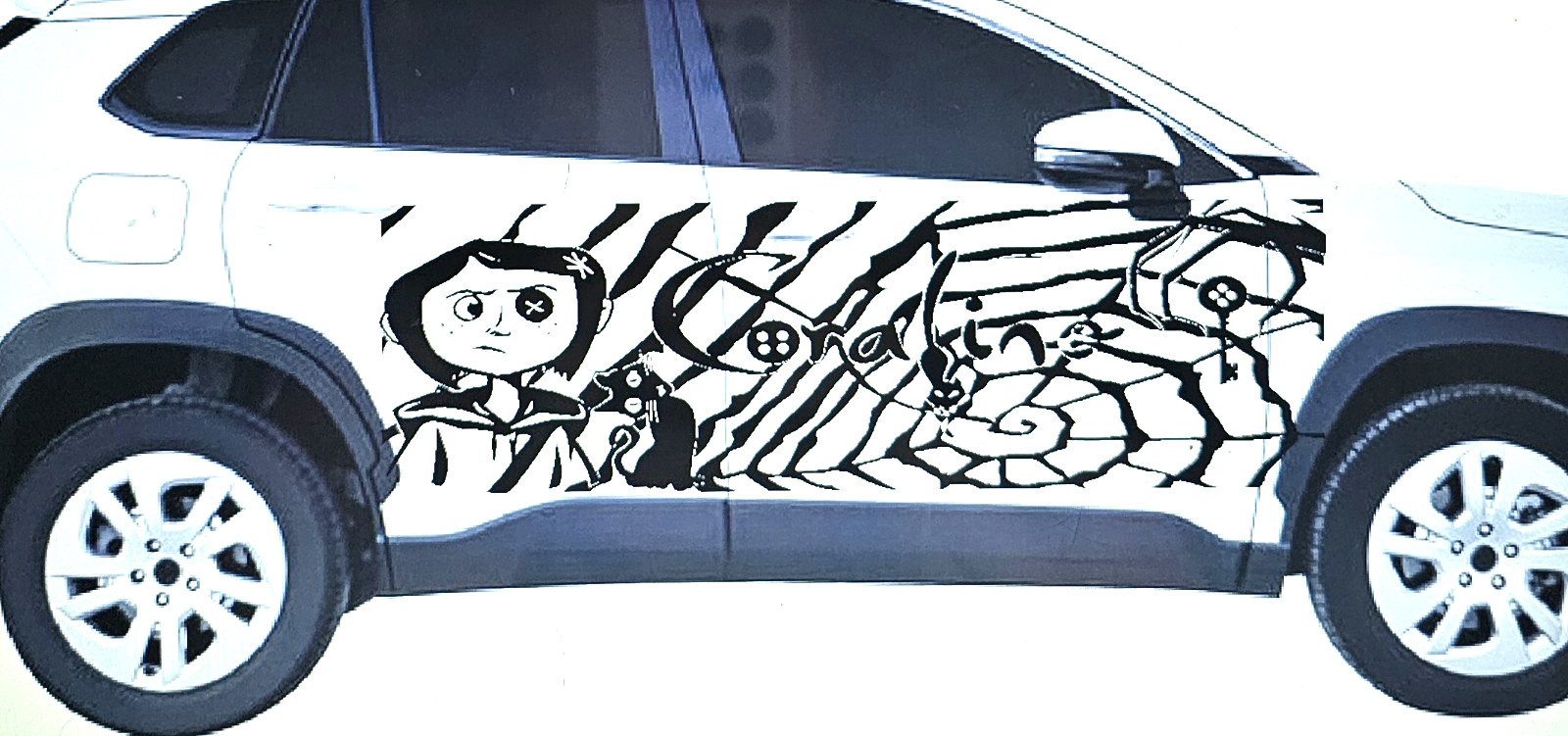 CORALINE ANIMATED MOVIE CAR/TRUCK/SUV VINYL DECALS SIDES PAIR