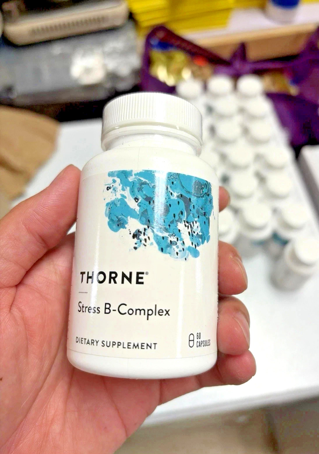 Thorne Basic B Complex Dietary Supplement 60 capsules (Free Shipping), Exp/2028