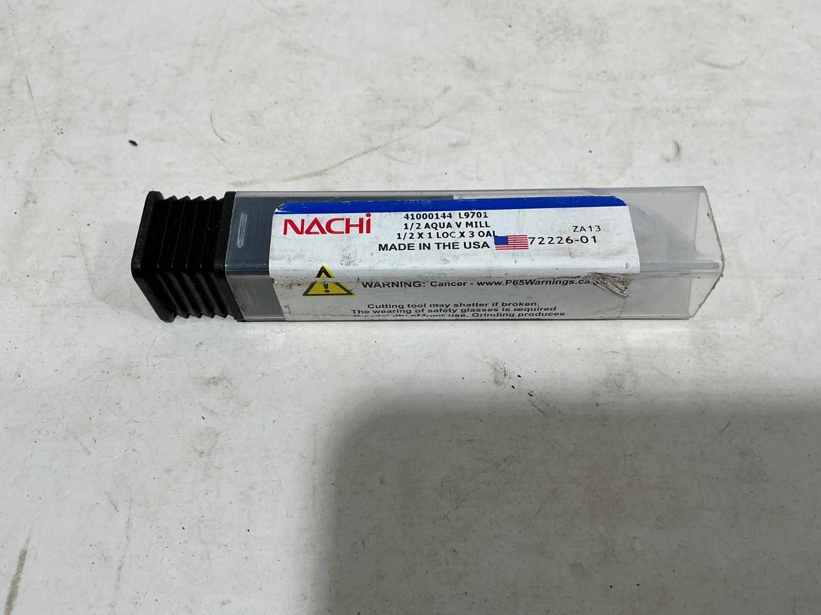 Nachi 41000144 1/2 Aqua V Mill L9701, 1/2 x 1 x 3, 4 Flutes  72226-01 (Qty 2)