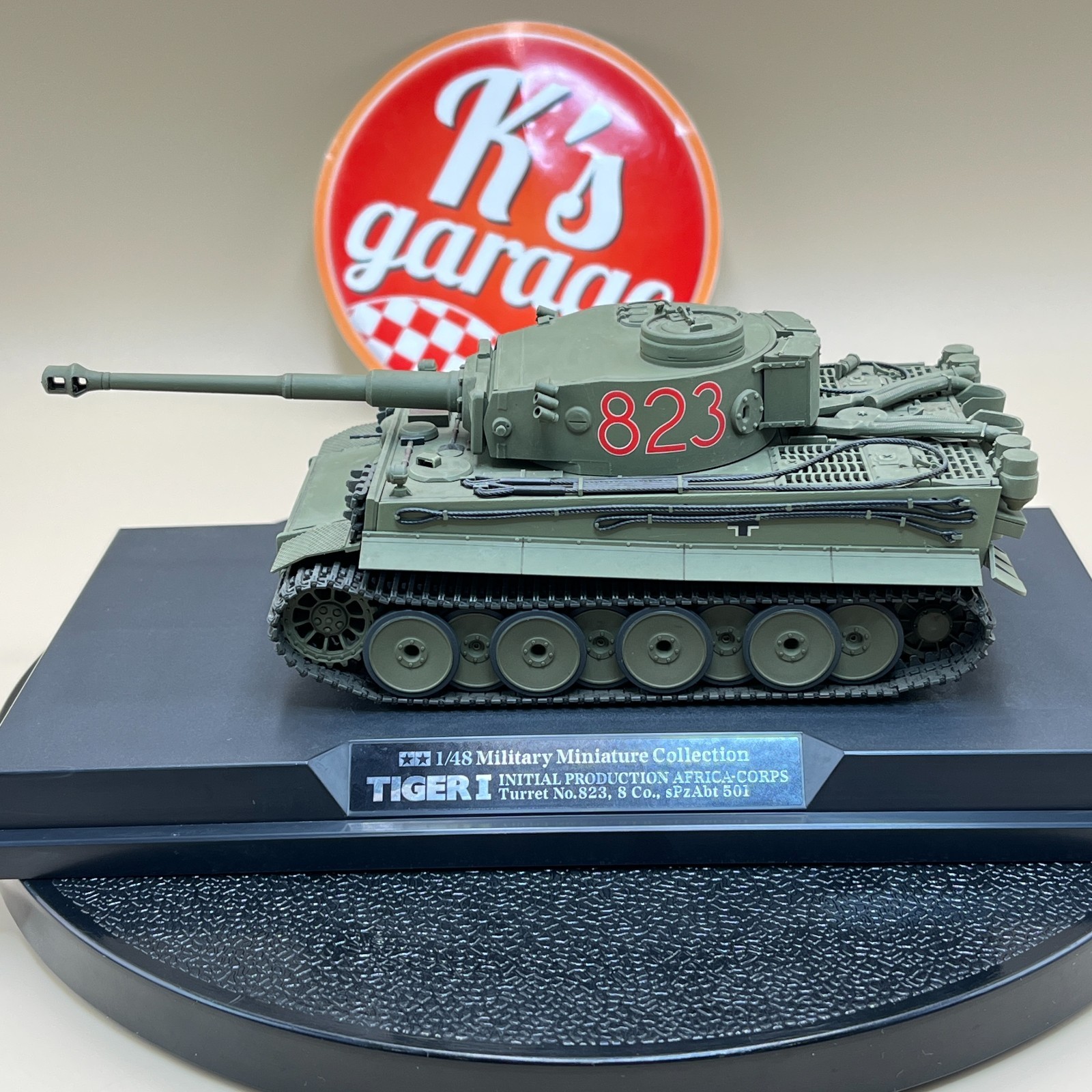 Tamiya 1/48 German Tiger I Initial Production Africa-Corps 823 finished 26525