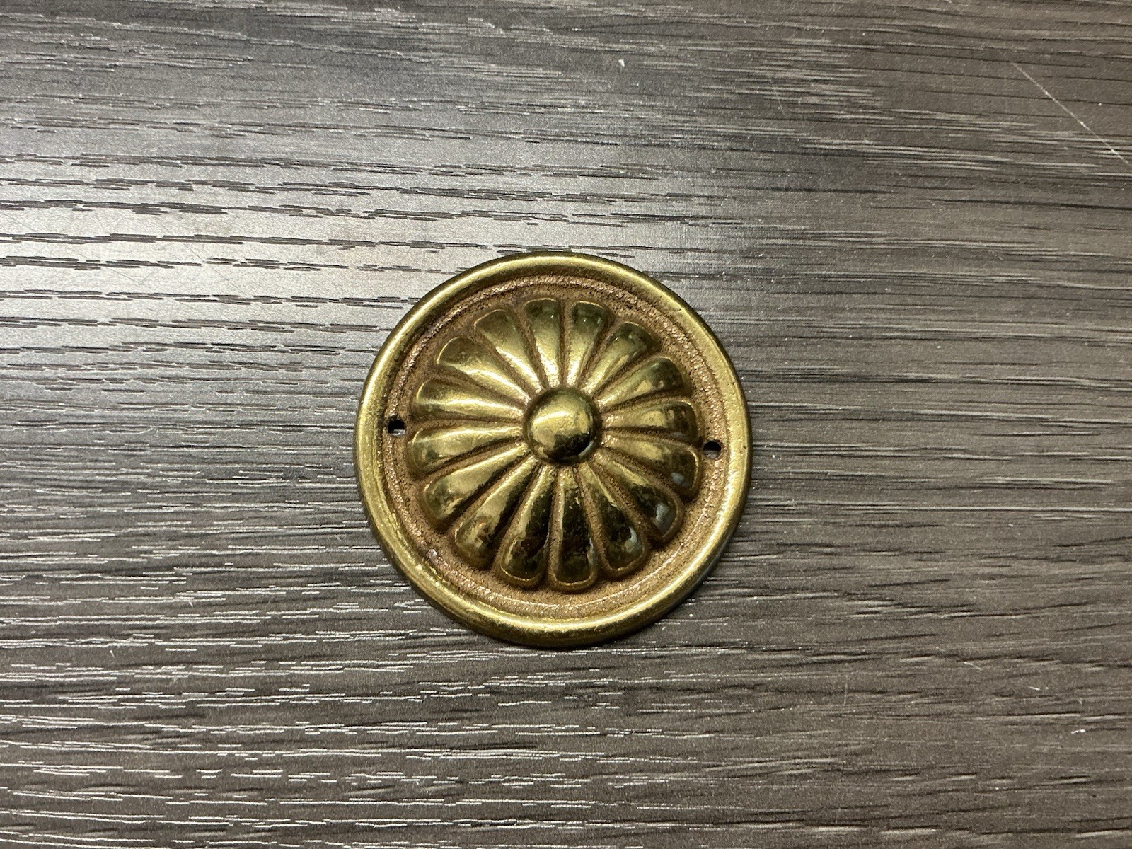 Antique Solid Brass Cabinet Decoration Cover - Flower Floral Art - Rosette (142) Antique Solid Brass Cabinet Decoration Cover - Flower Floral Art - Rosette (142)
