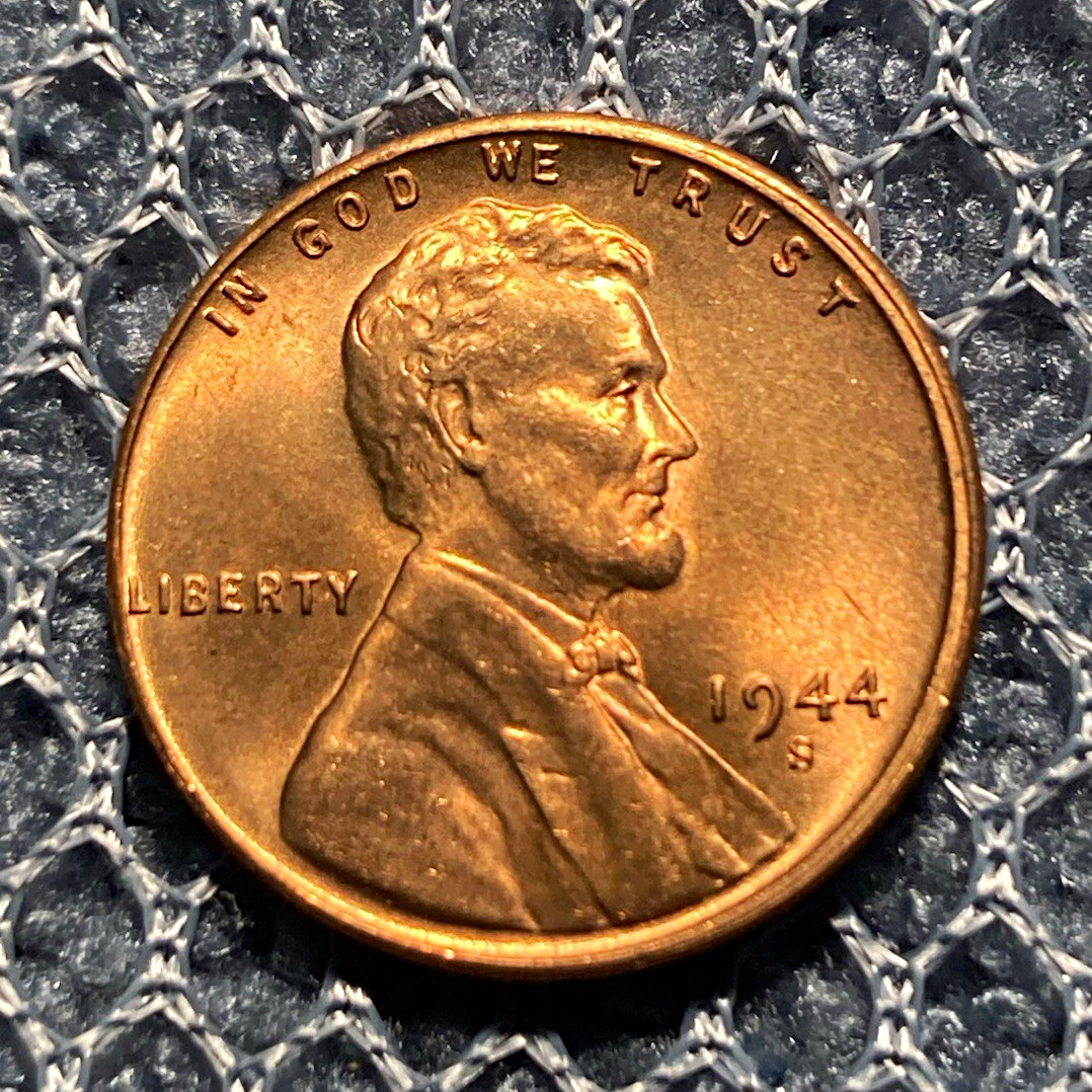 1944-S BU Lincoln Cent Copper BN Business 0.95 KM#132 1944-S BU Lincoln Cent Copper BN Business 0.95 KM#132