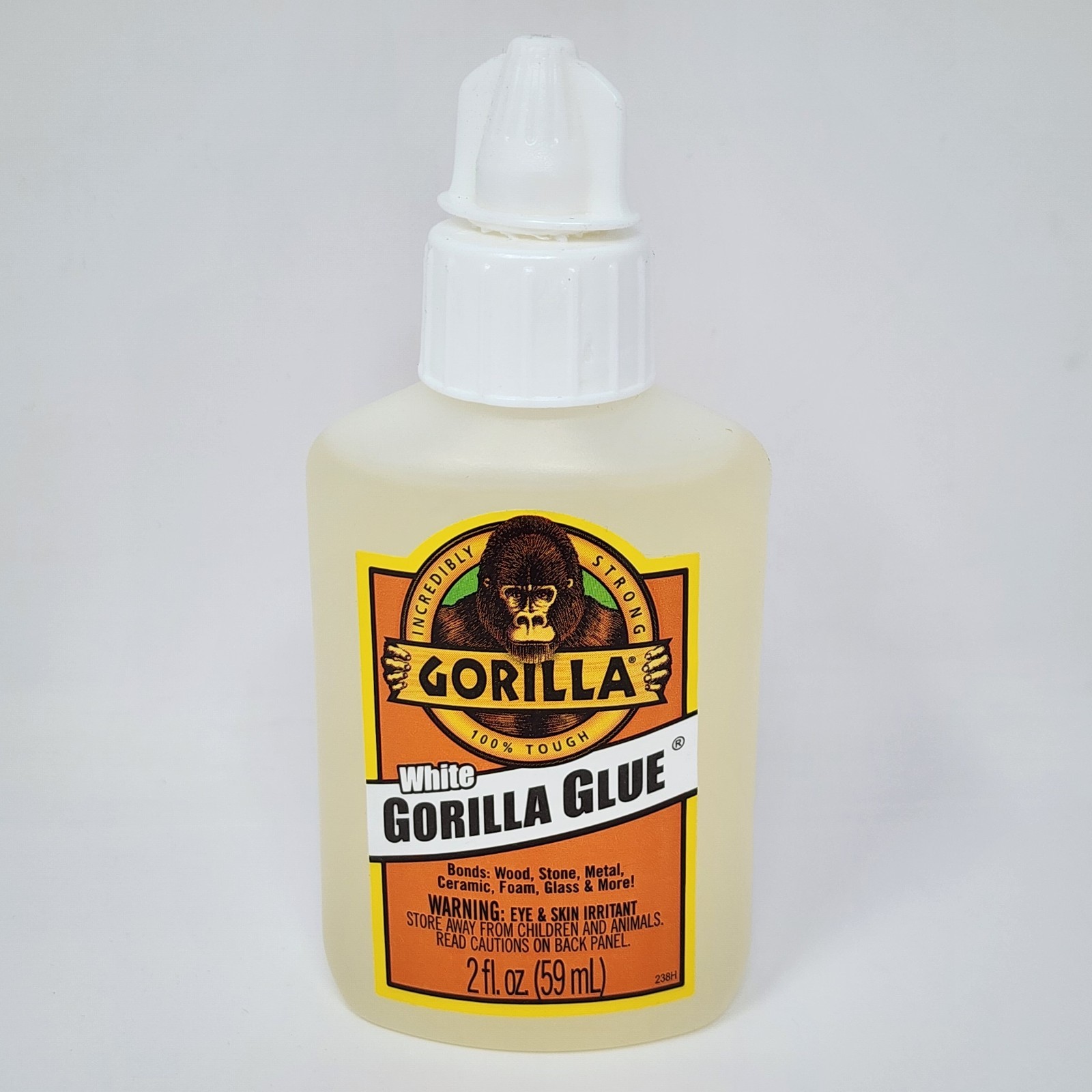Gorilla Glue White Original Strong Bonds Wood Stone Metal Glass 2 fl oz (59 mL)