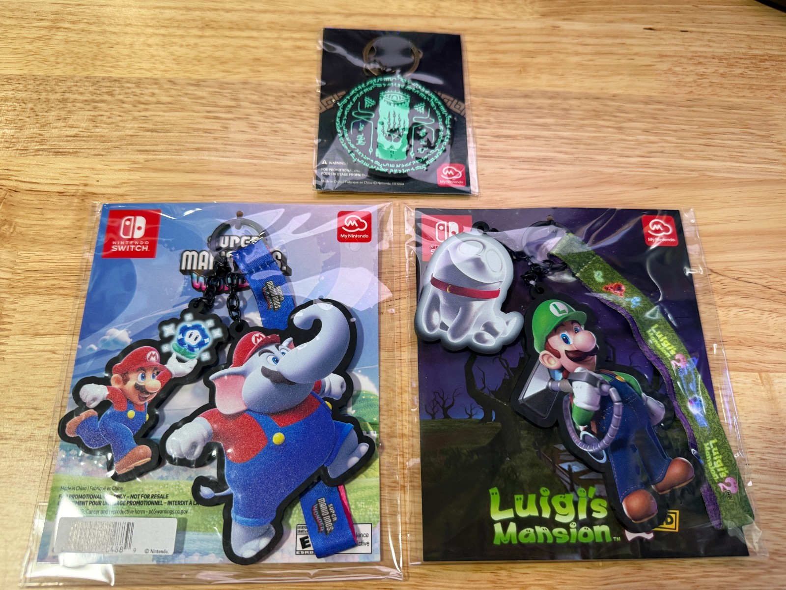 My Nintendo Rewards Lot of 3 keychains - Zelda, Mario, Luigi\'s Mansion
