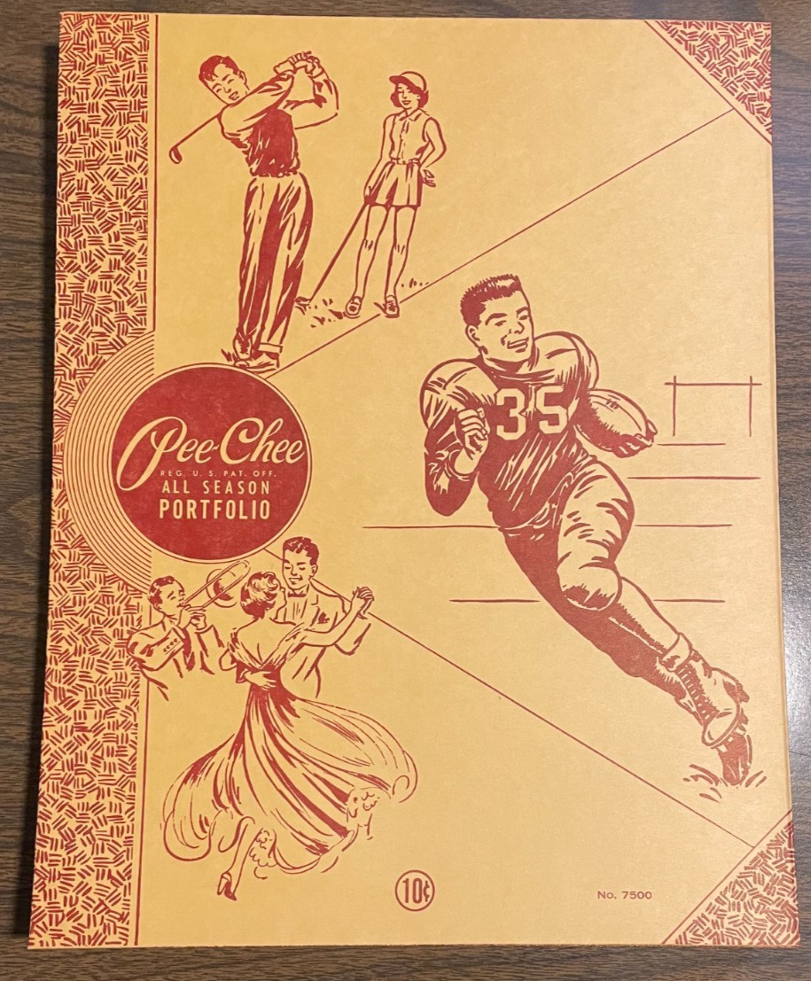 Twelve Vintage Pee-Chee Portfolio School Folders No. 7500 10¢ Version 1950-60s Twelve Vintage Pee-Chee Portfolio School Folders No. 7500 10¢ Version 1950-60s