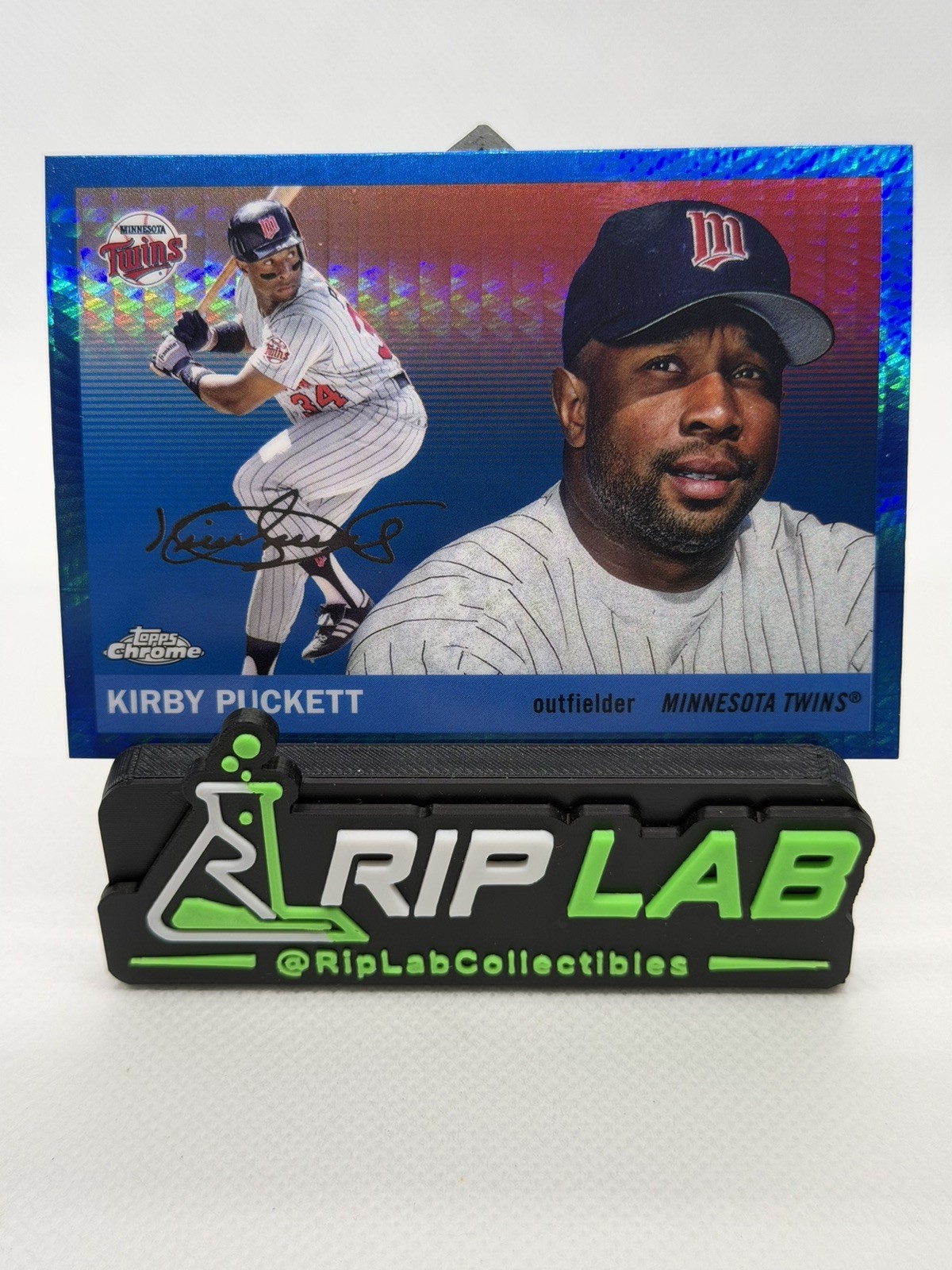 2025 Topps Chrome Platinum Anniversary - Kirby Puckett #448 Blue Prism Refractor 2025 Topps Chrome Platinum Anniversary - Kirby Puckett #448 Blue Prism Refractor
