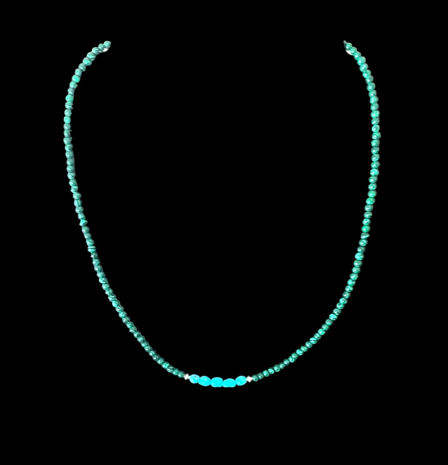 Native American Malachite & Kingman Turquoise Necklace